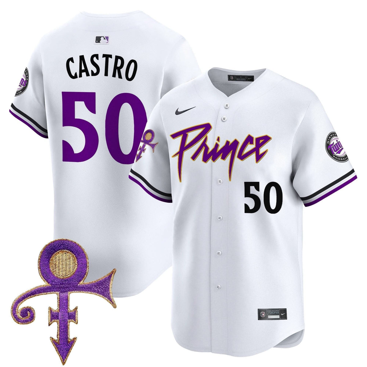 Minnesota Twins Prince Patch Vapor Premier Limited Jersey - Stitched