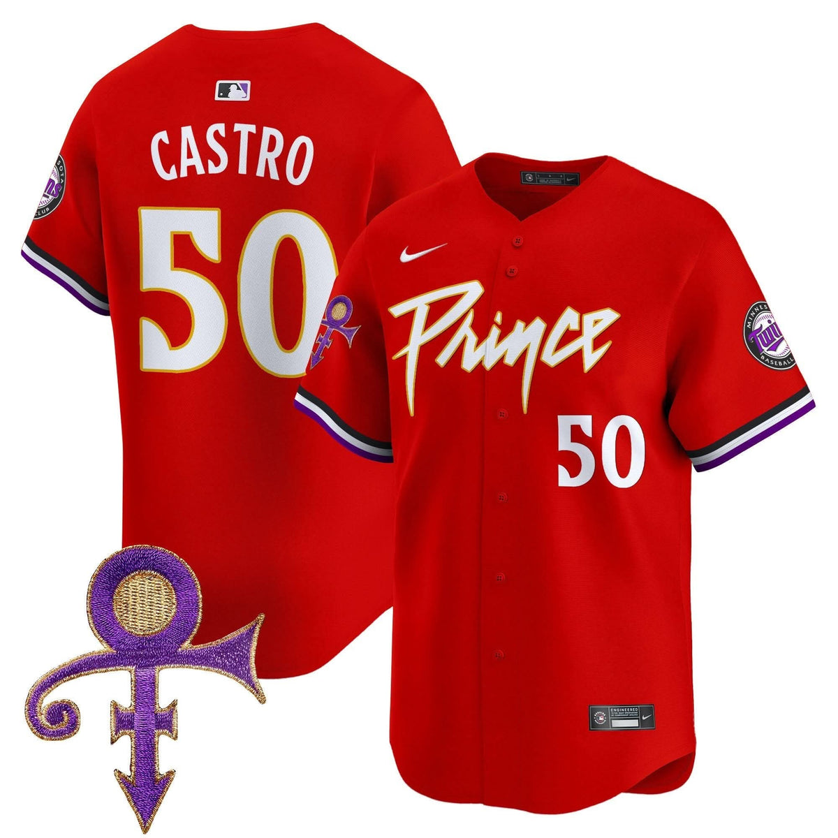 Minnesota Twins Prince Patch Vapor Premier Limited Jersey - Stitched