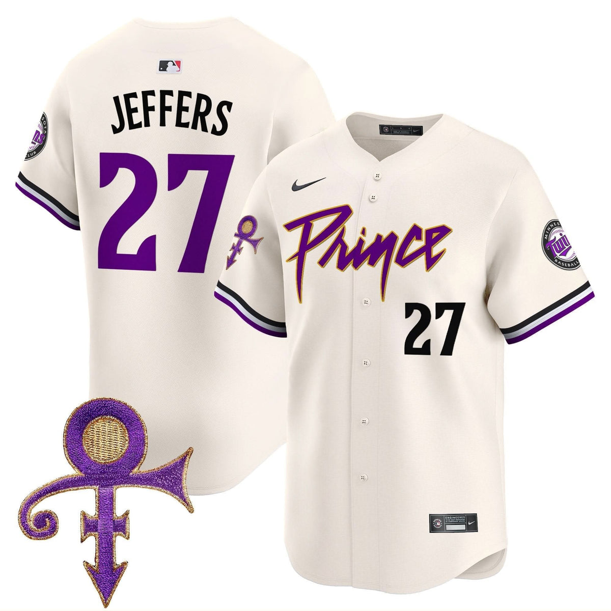 Minnesota Twins Prince Patch Vapor Premier Limited Jersey - Stitched