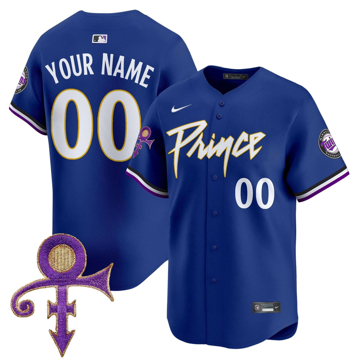 Minnesota Twins Prince Patch Vapor Premier Limited Custom Jersey - Stitched