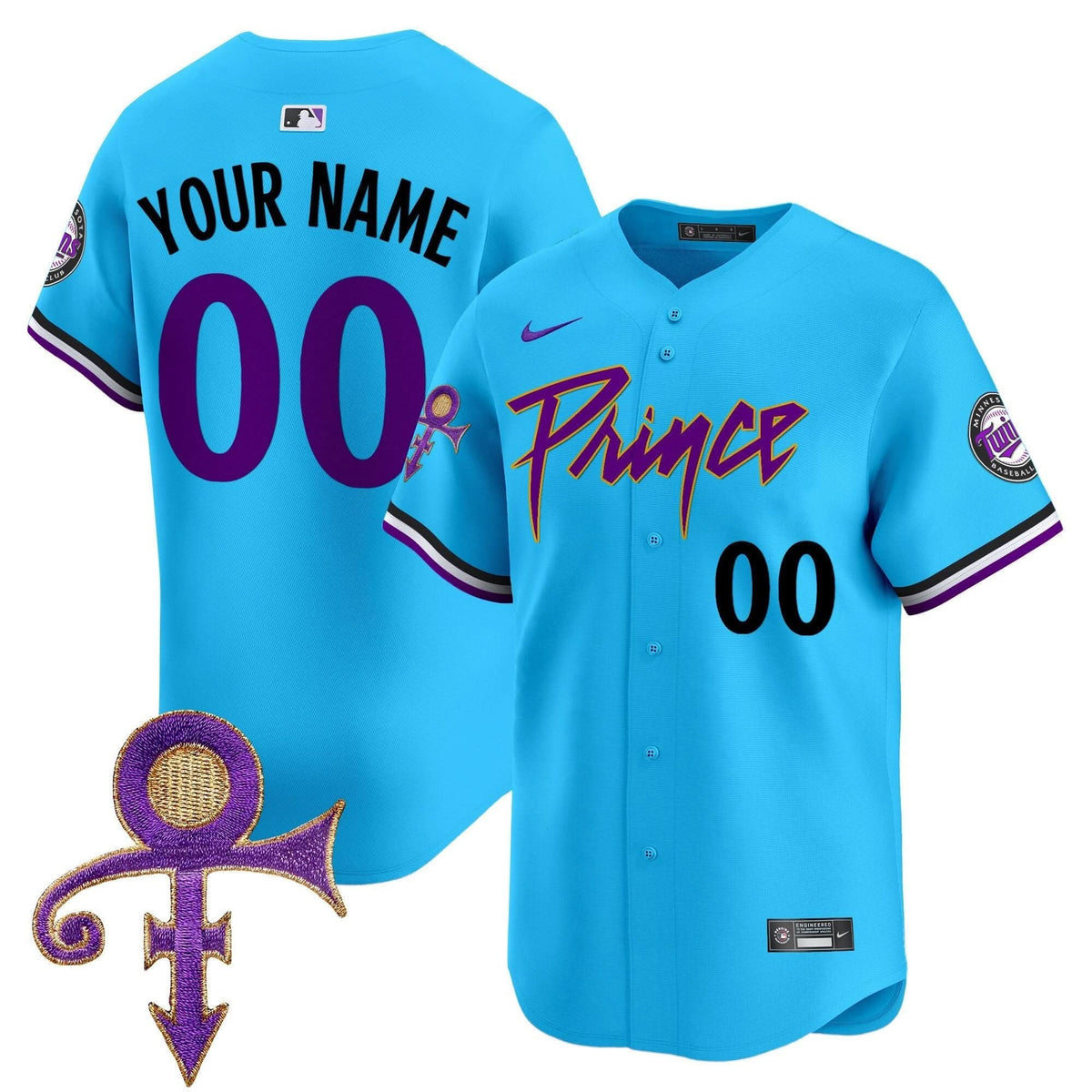 Minnesota Twins Prince Patch Vapor Premier Limited Custom Jersey - Stitched