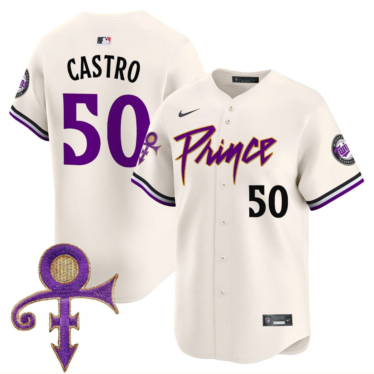 Minnesota Twins Prince Patch Vapor Premier Limited Jersey - Stitched
