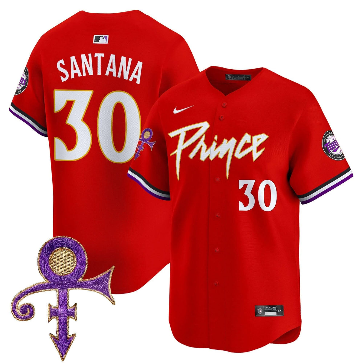 Minnesota Twins Prince Patch Vapor Premier Limited Jersey - Stitched