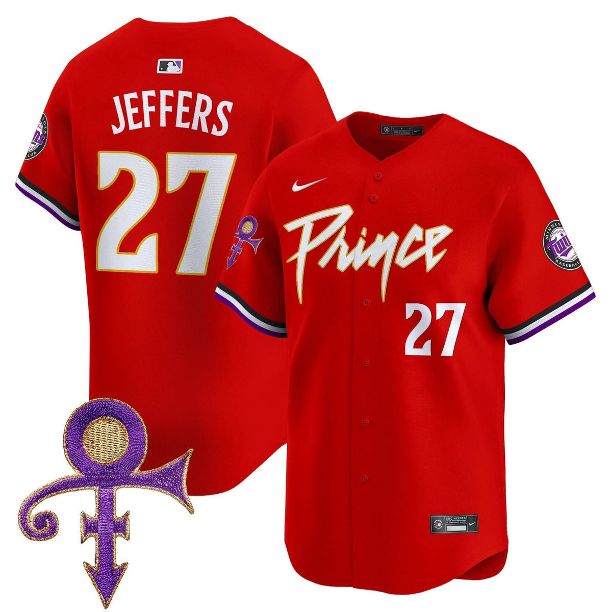 Minnesota Twins Prince Patch Vapor Premier Limited Jersey - Stitched