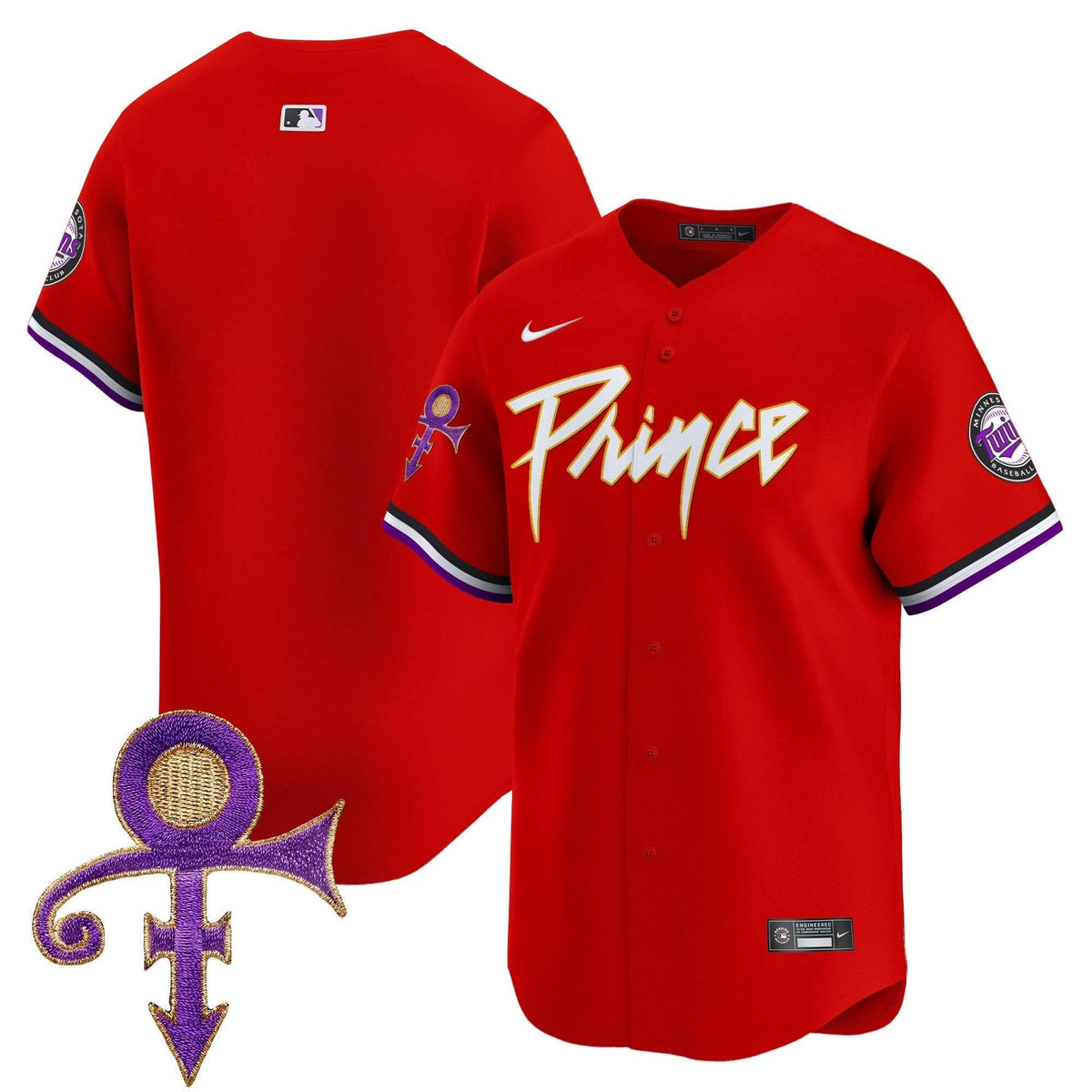 Minnesota Twins Prince Patch Vapor Premier Limited Jersey - Stitched