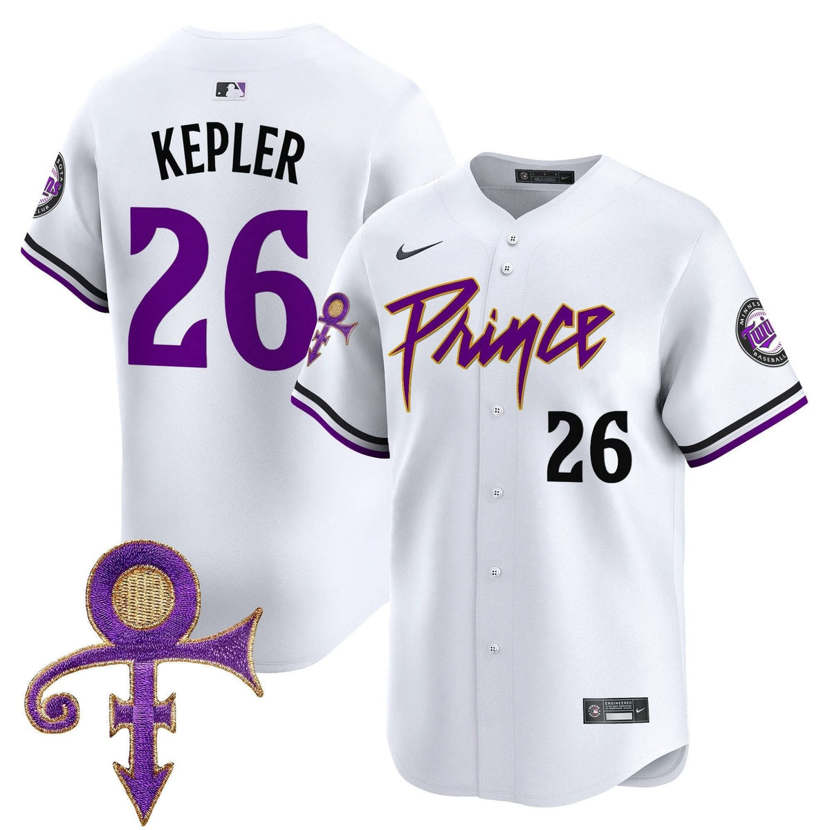 Minnesota Twins Prince Patch Vapor Premier Limited Jersey - Stitched