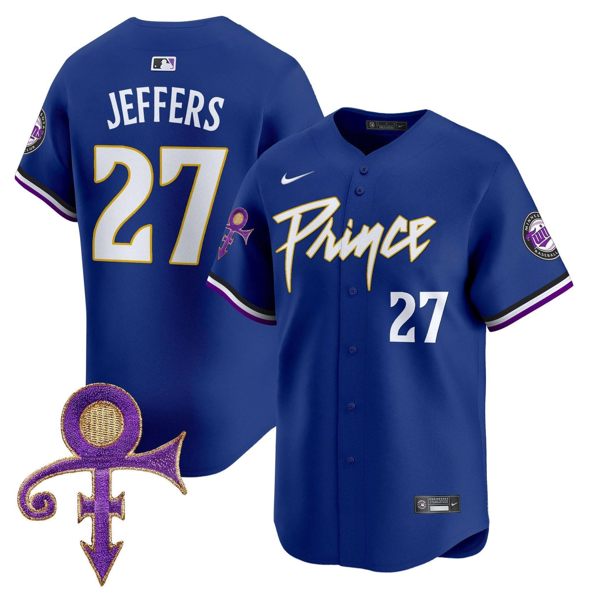 Minnesota Twins Prince Patch Vapor Premier Limited Jersey - Stitched