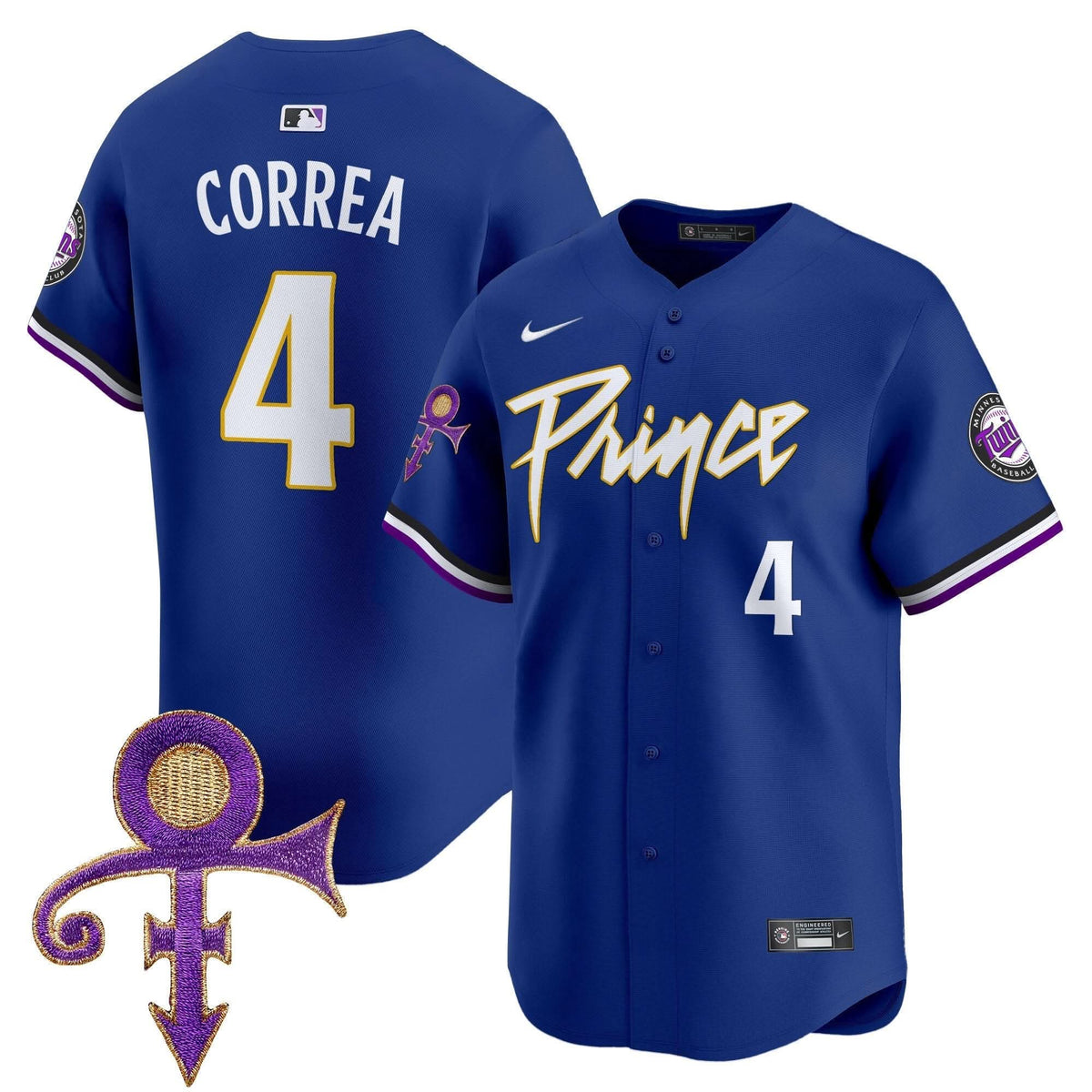 Minnesota Twins Prince Patch Vapor Premier Limited Jersey - Stitched