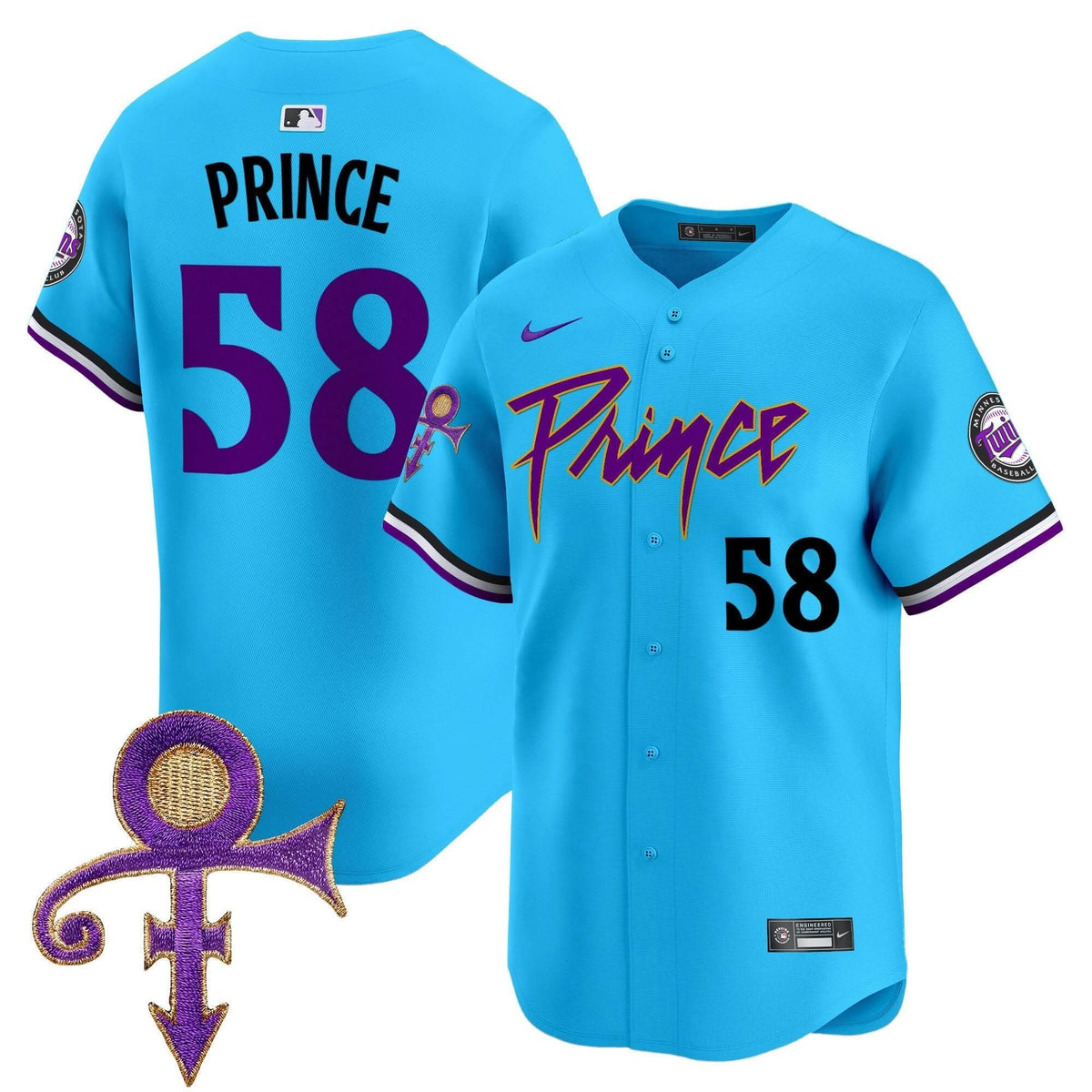 Minnesota Twins Prince Patch Vapor Premier Limited Jersey - Stitched