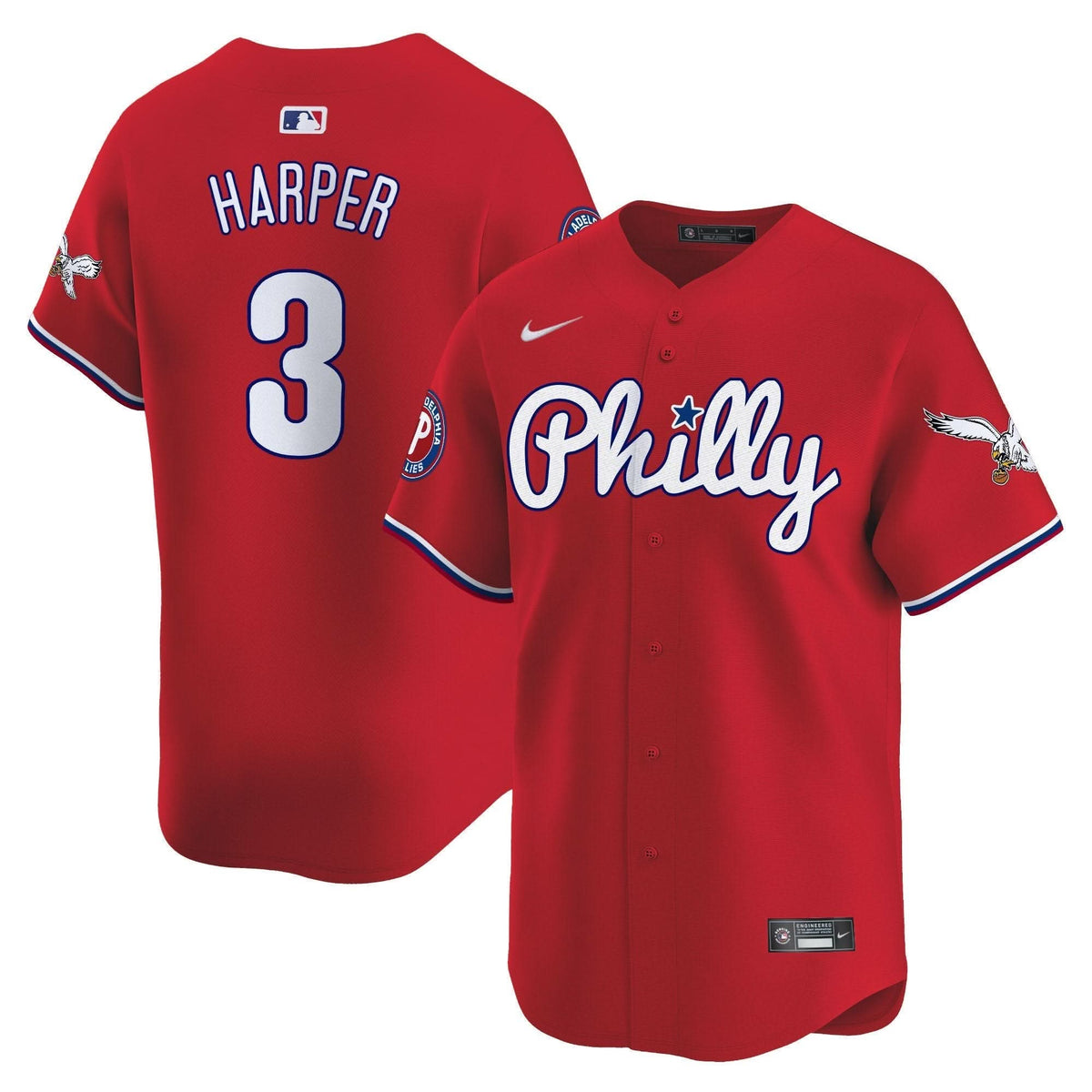 Philadelphia Phillies & PHI Vapor Premier Limited Jersey - Stitched