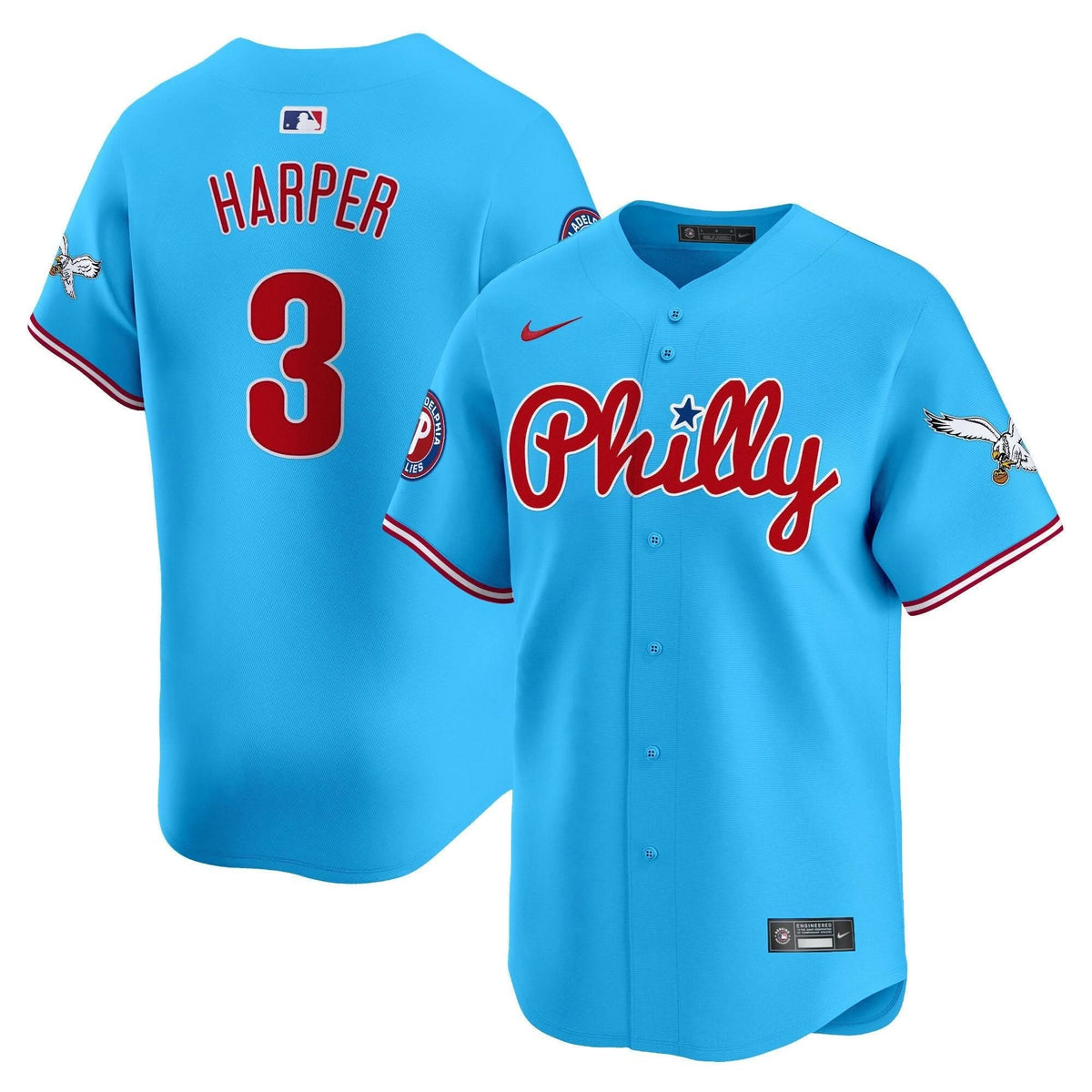 Philadelphia Phillies & PHI Vapor Premier Limited Jersey - Stitched