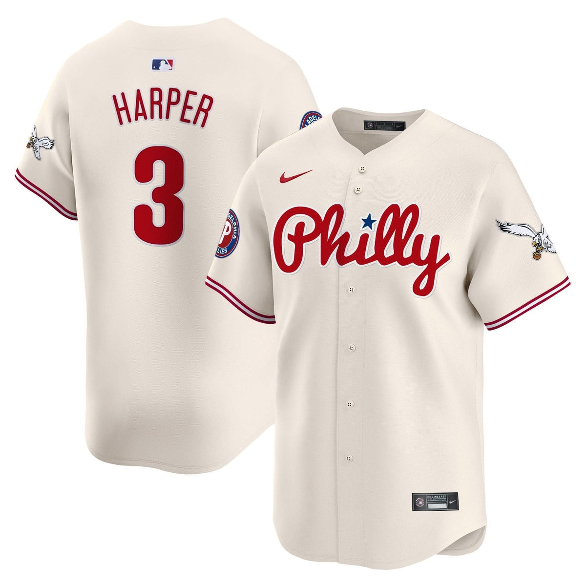 Philadelphia Phillies & PHI Vapor Premier Limited Jersey - Stitched