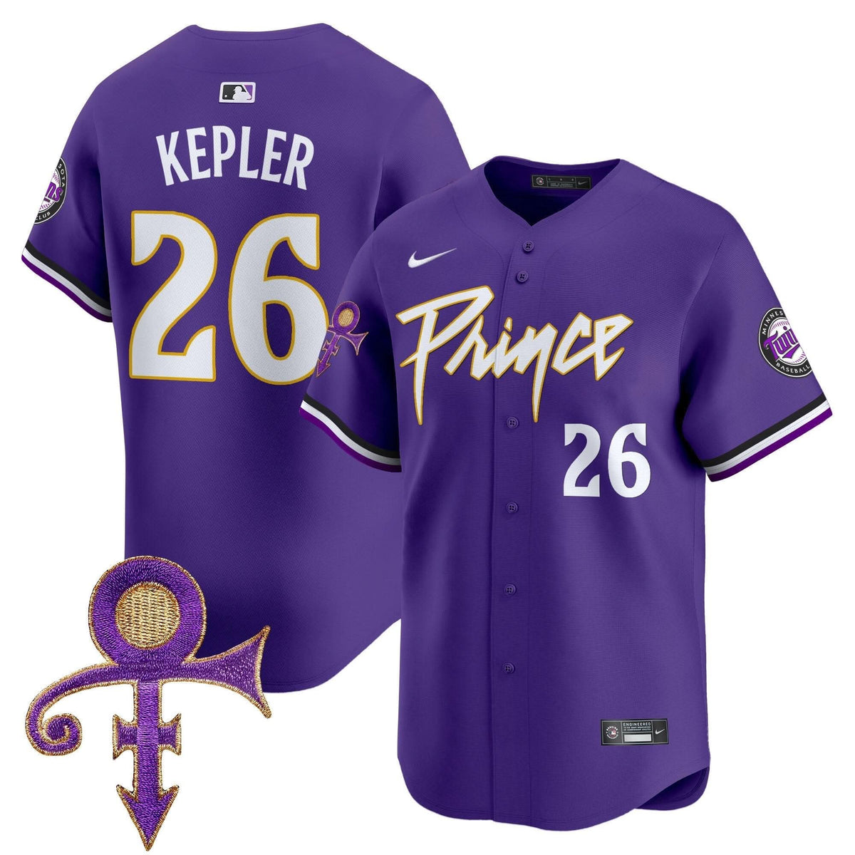 Minnesota Twins Prince Patch Vapor Premier Limited Jersey V4 - Stitched