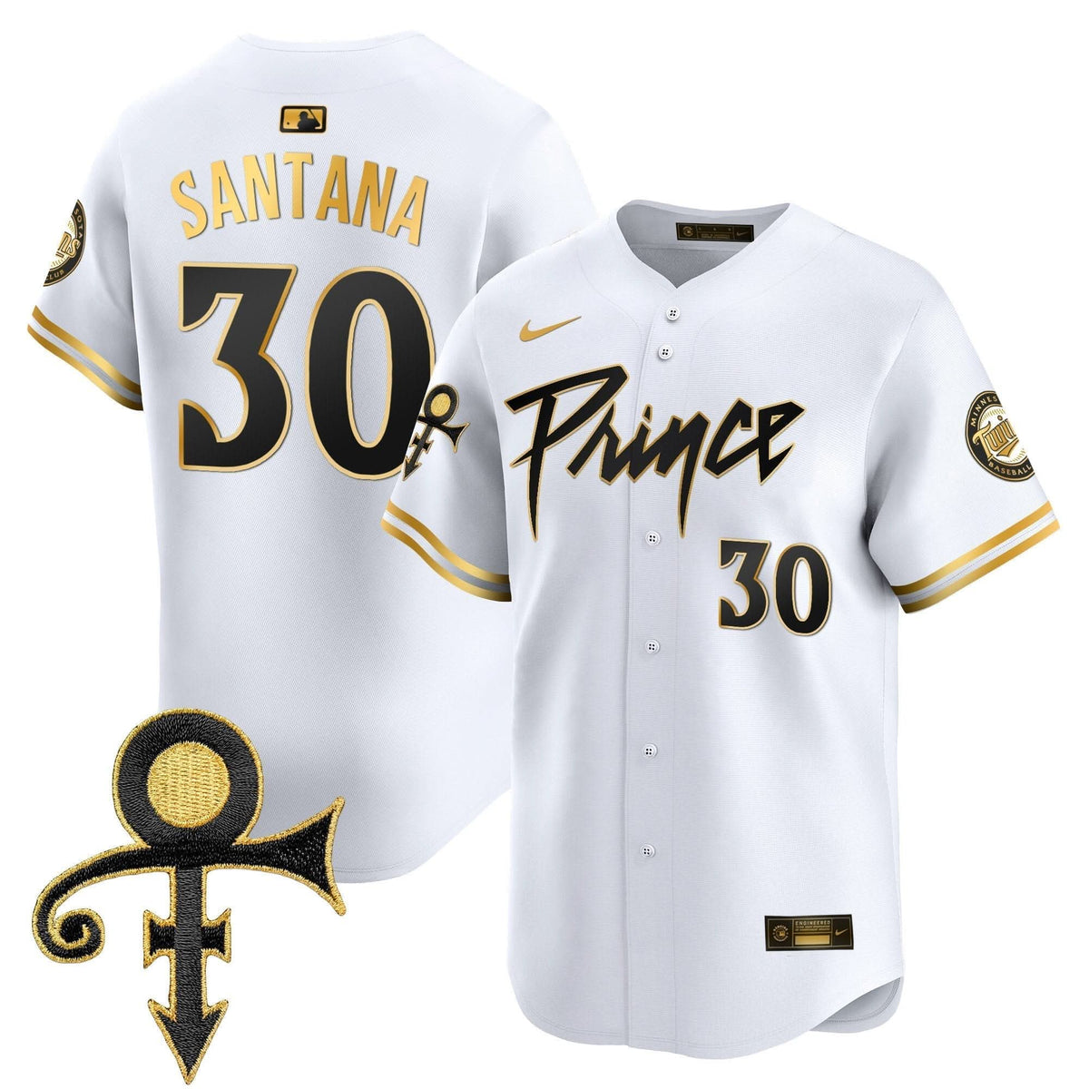Minnesota Twins Prince Patch Vapor Premier Limited Jersey V4 - Stitched