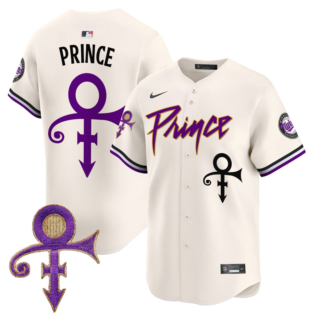 Minnesota Twins Prince Patch Vapor Premier Limited Jersey V4 - Stitched