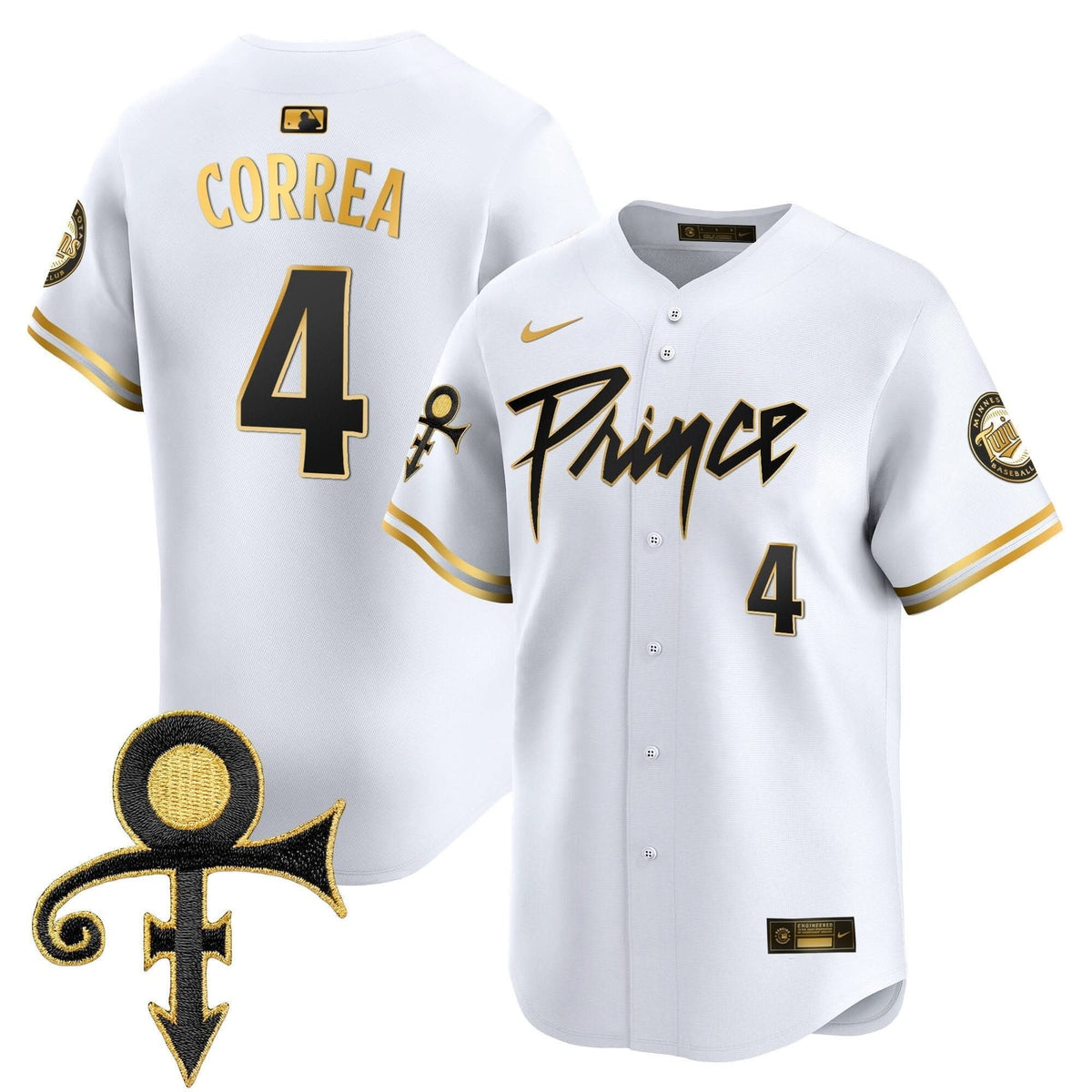 Minnesota Twins Prince Patch Vapor Premier Limited Jersey V4 - Stitched