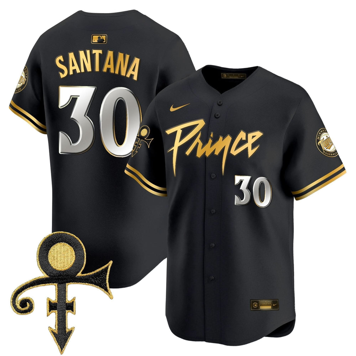 Minnesota Twins Prince Patch Vapor Premier Limited Jersey V4 - Stitched