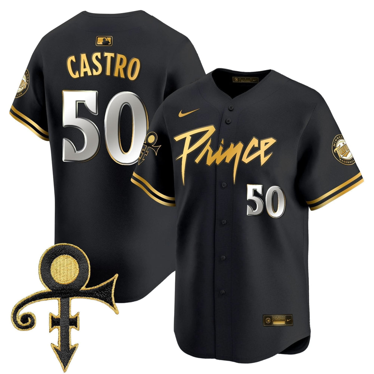 Minnesota Twins Prince Patch Vapor Premier Limited Jersey V4 - Stitched