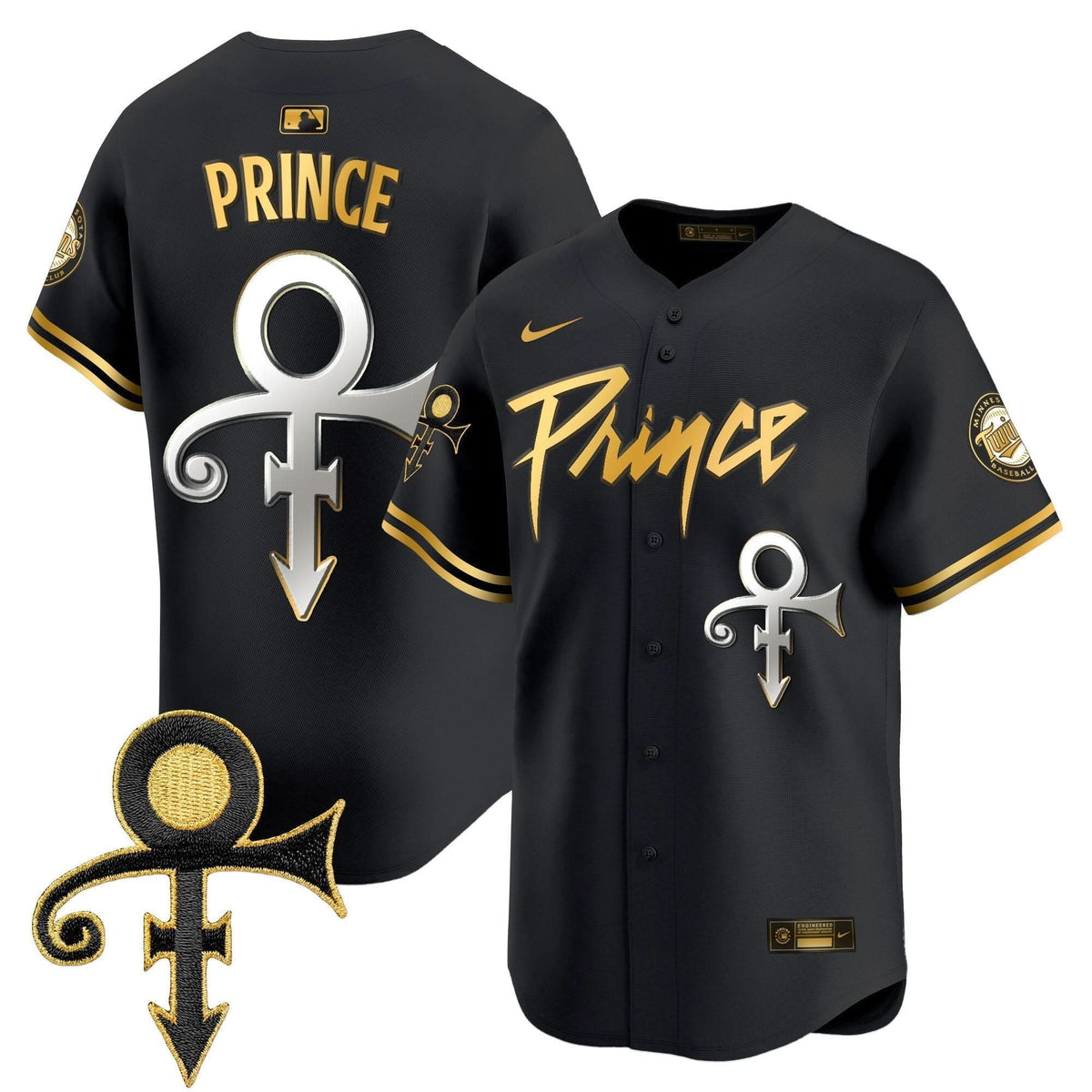 Minnesota Twins Prince Patch Vapor Premier Limited Jersey V4 - Stitched