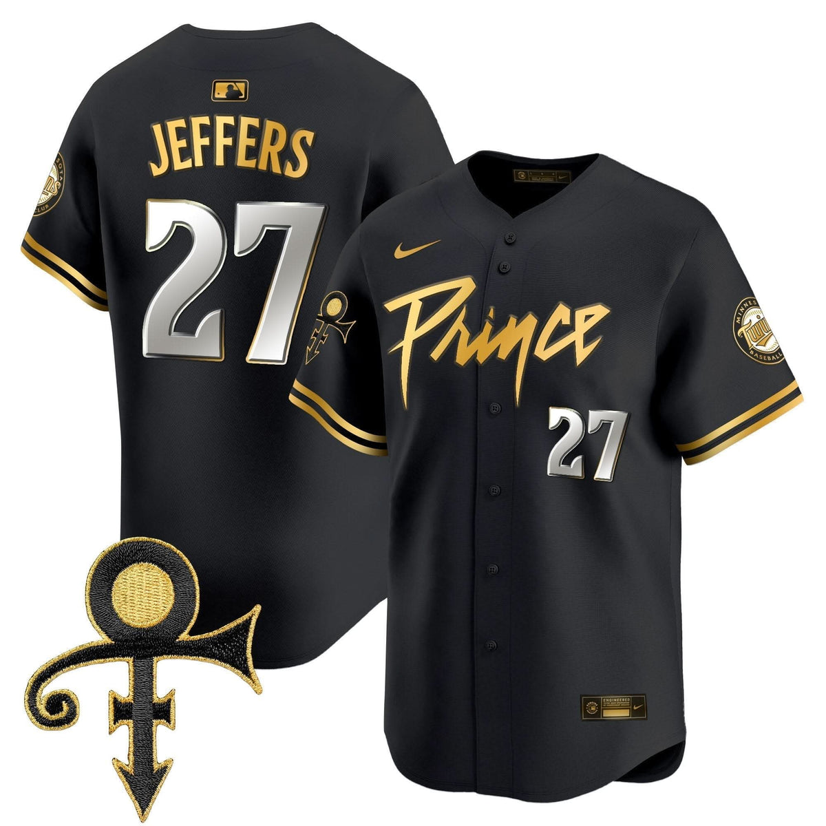 Minnesota Twins Prince Patch Vapor Premier Limited Jersey V4 - Stitched