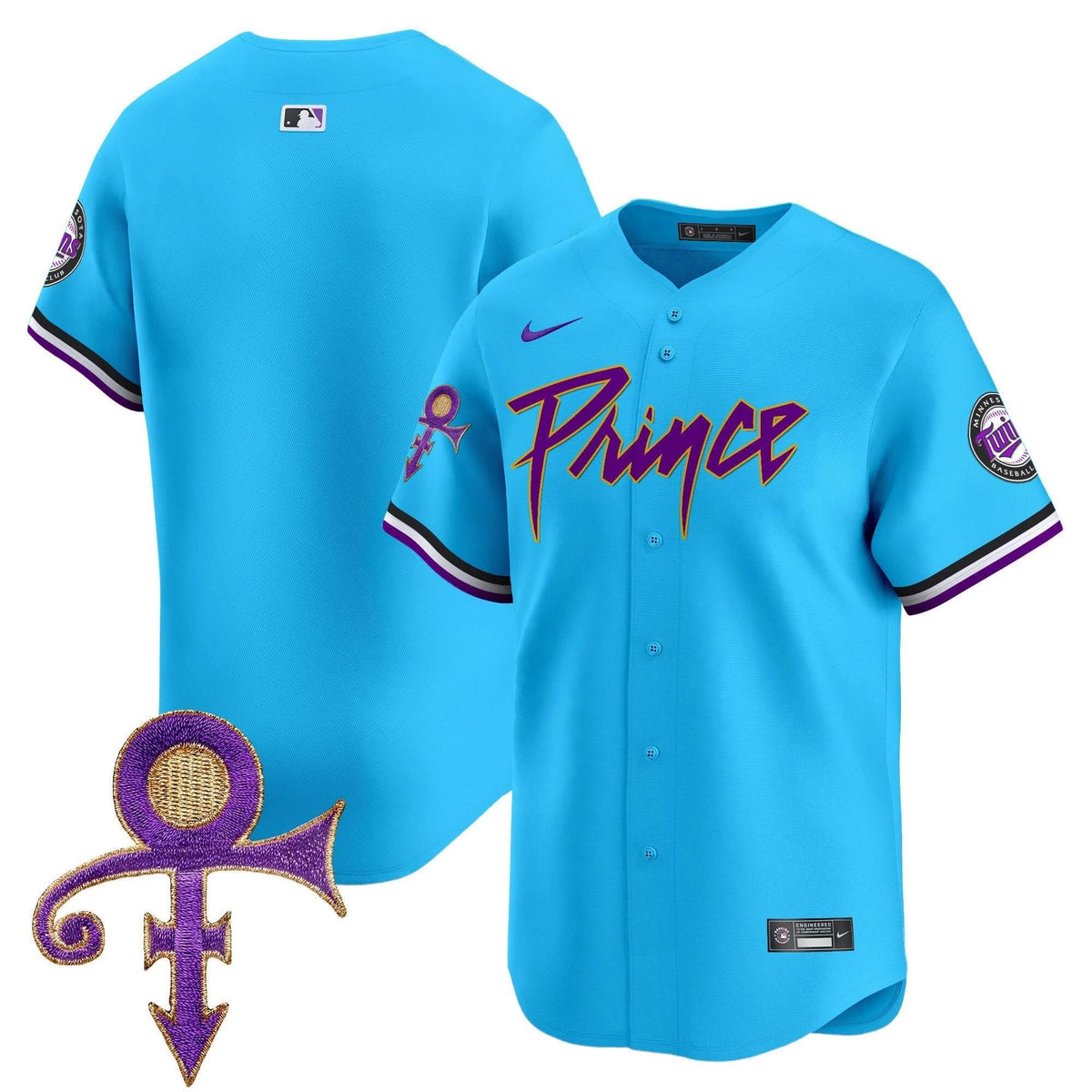 Minnesota Twins Prince Patch Vapor Premier Limited Jersey V4 - Stitched