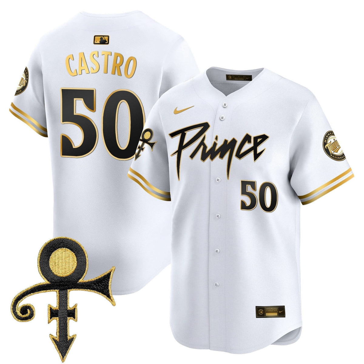 Minnesota Twins Prince Patch Vapor Premier Limited Jersey V4 - Stitched