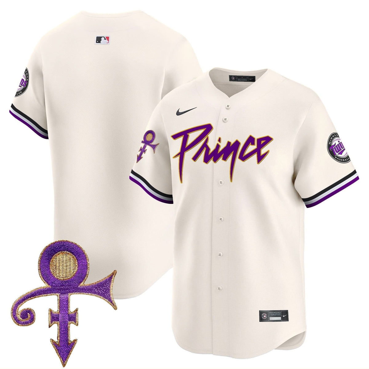 Minnesota Twins Prince Patch Vapor Premier Limited Jersey V4 - Stitched