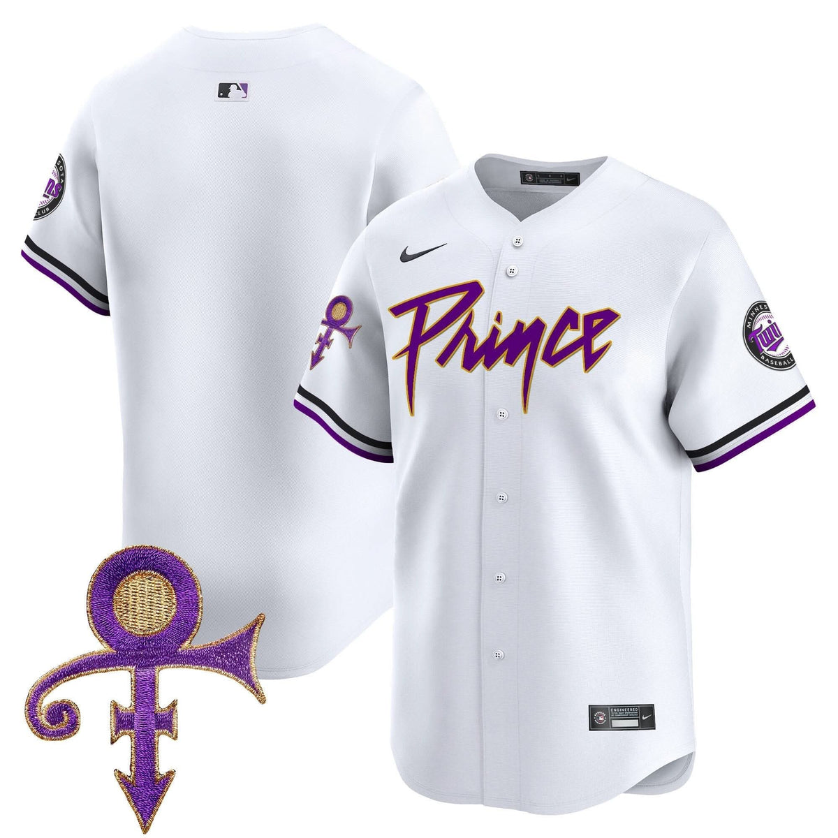 Minnesota Twins Prince Patch Vapor Premier Limited Jersey V4 - Stitched