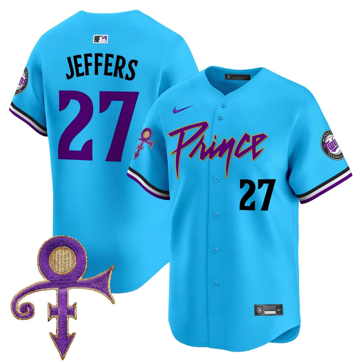 Minnesota Twins Prince Patch Vapor Premier Limited Jersey V4 - Stitched