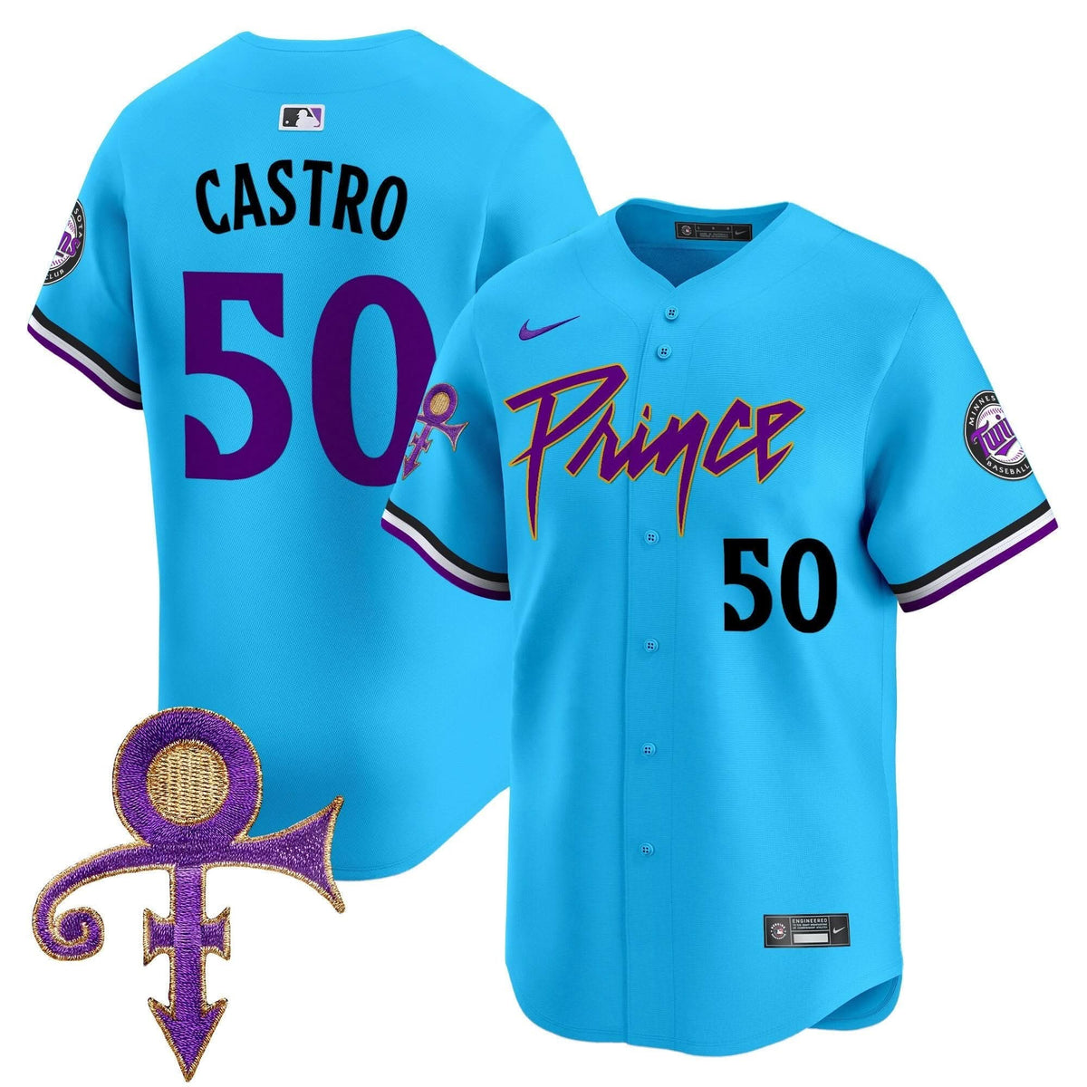 Minnesota Twins Prince Patch Vapor Premier Limited Jersey V4 - Stitched