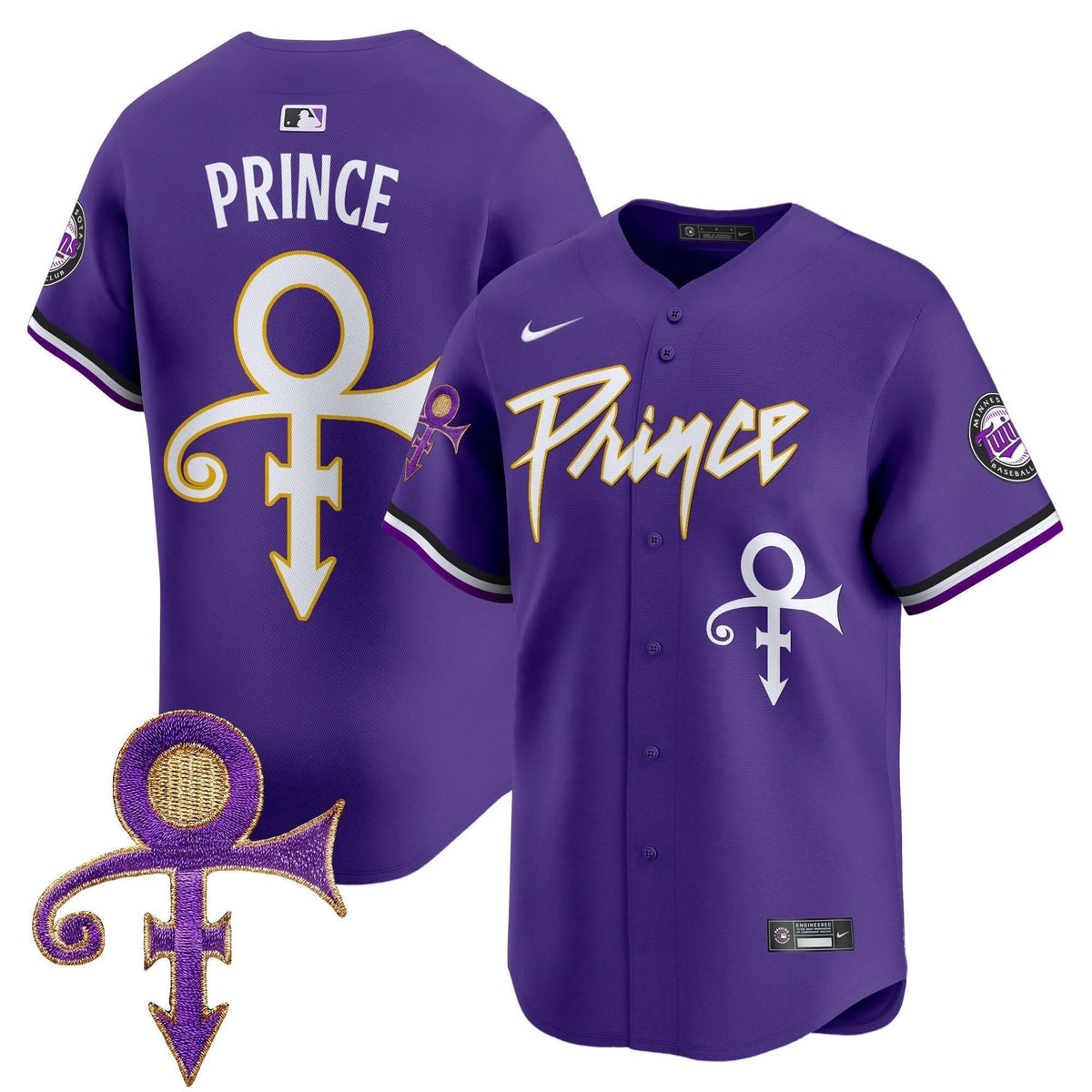 Minnesota Twins Prince Patch Vapor Premier Limited Jersey V4 - Stitched