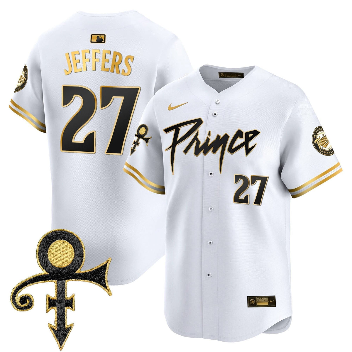 Minnesota Twins Prince Patch Vapor Premier Limited Jersey V4 - Stitched