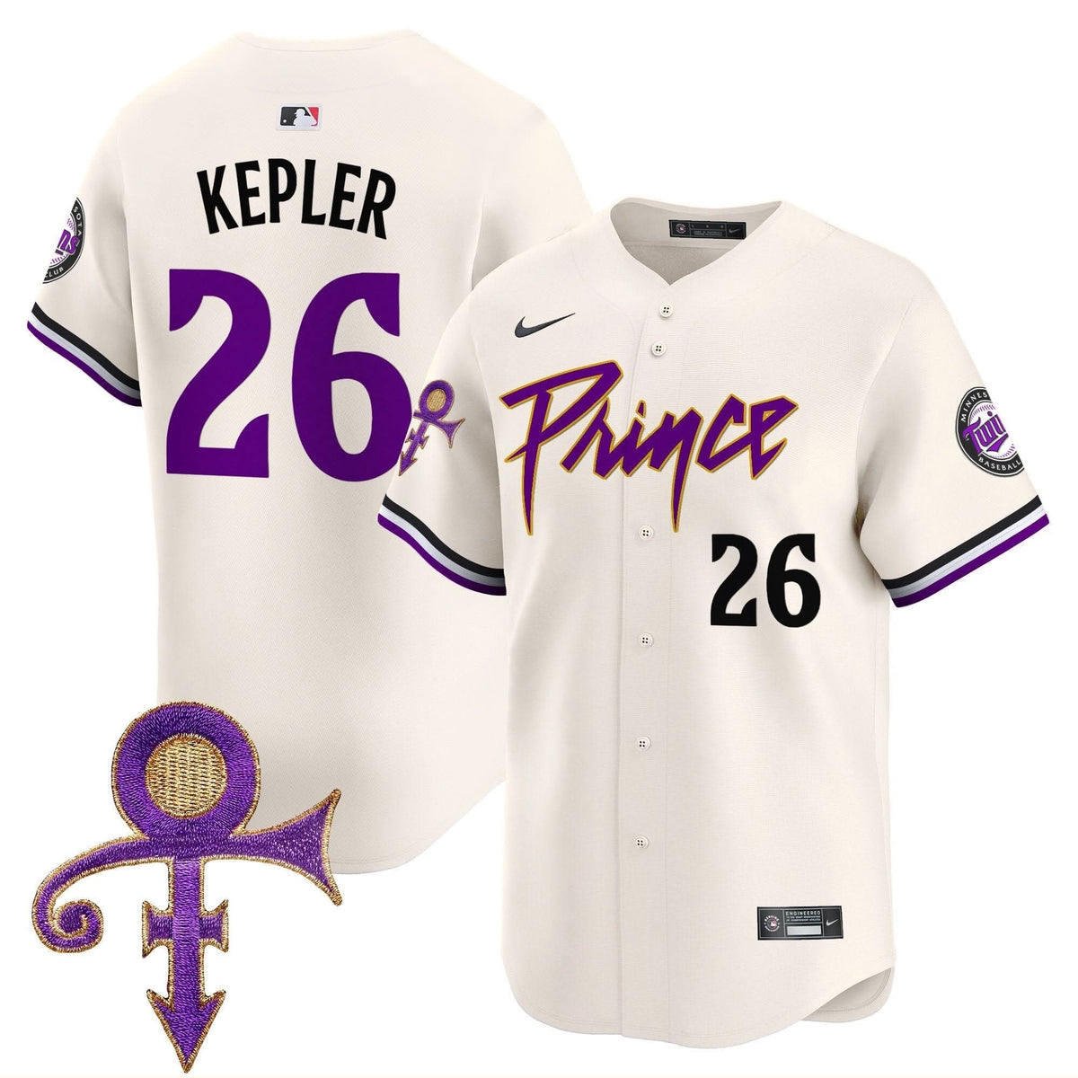 Minnesota Twins Prince Patch Vapor Premier Limited Jersey V4 - Stitched
