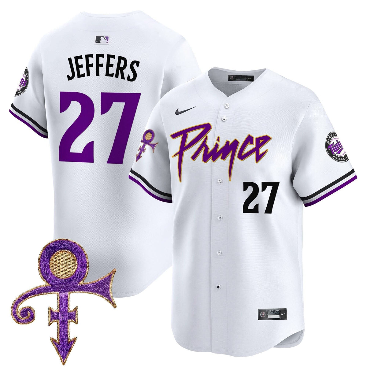Minnesota Twins Prince Patch Vapor Premier Limited Jersey V4 - Stitched