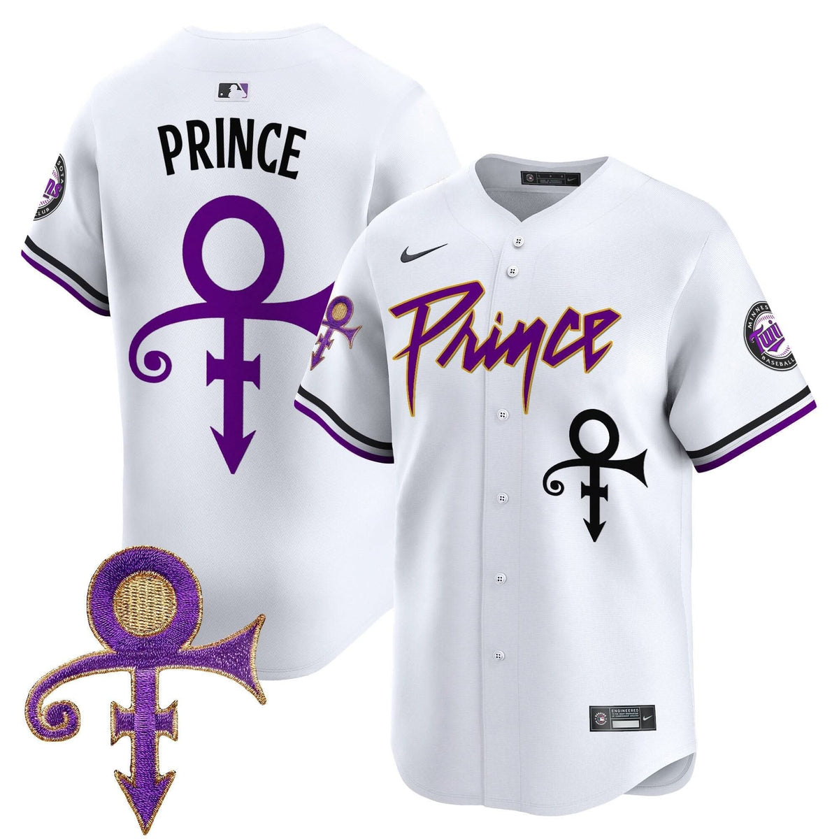 Minnesota Twins Prince Patch Vapor Premier Limited Jersey V4 - Stitched
