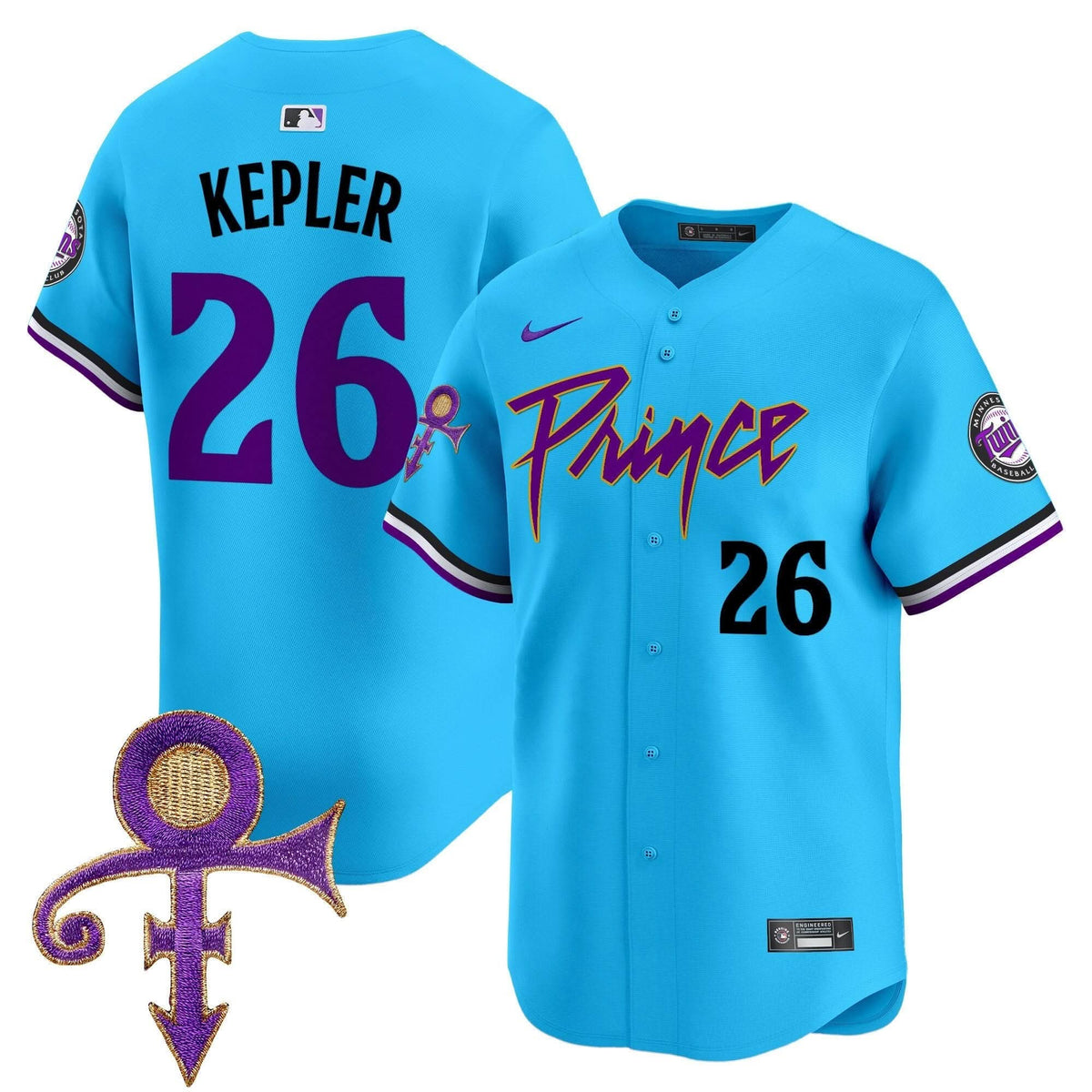 Minnesota Twins Prince Patch Vapor Premier Limited Jersey V4 - Stitched