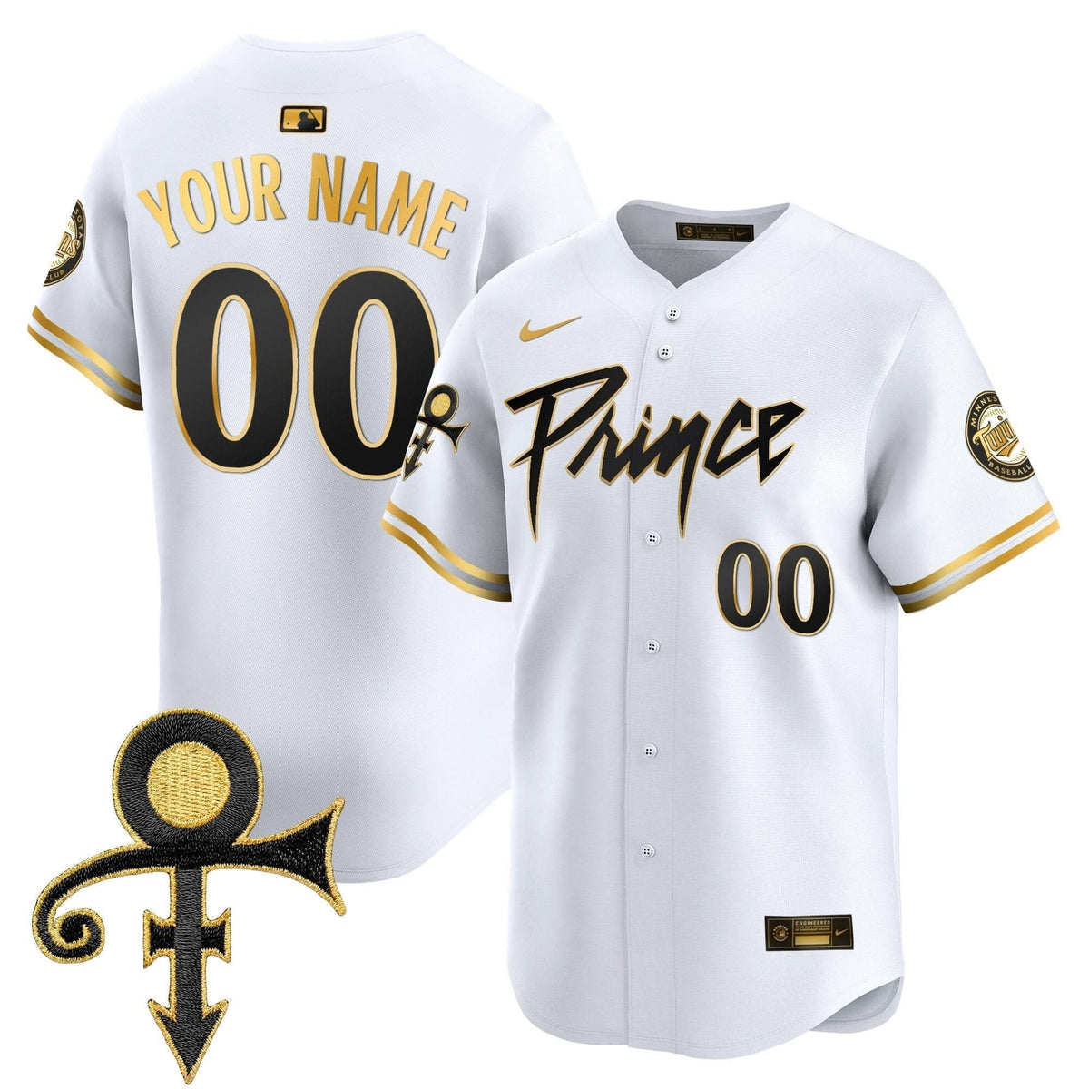 Minnesota Twins Prince Patch Vapor Premier Limited Custom Jersey V4 - Stitched-Cuztomshoes