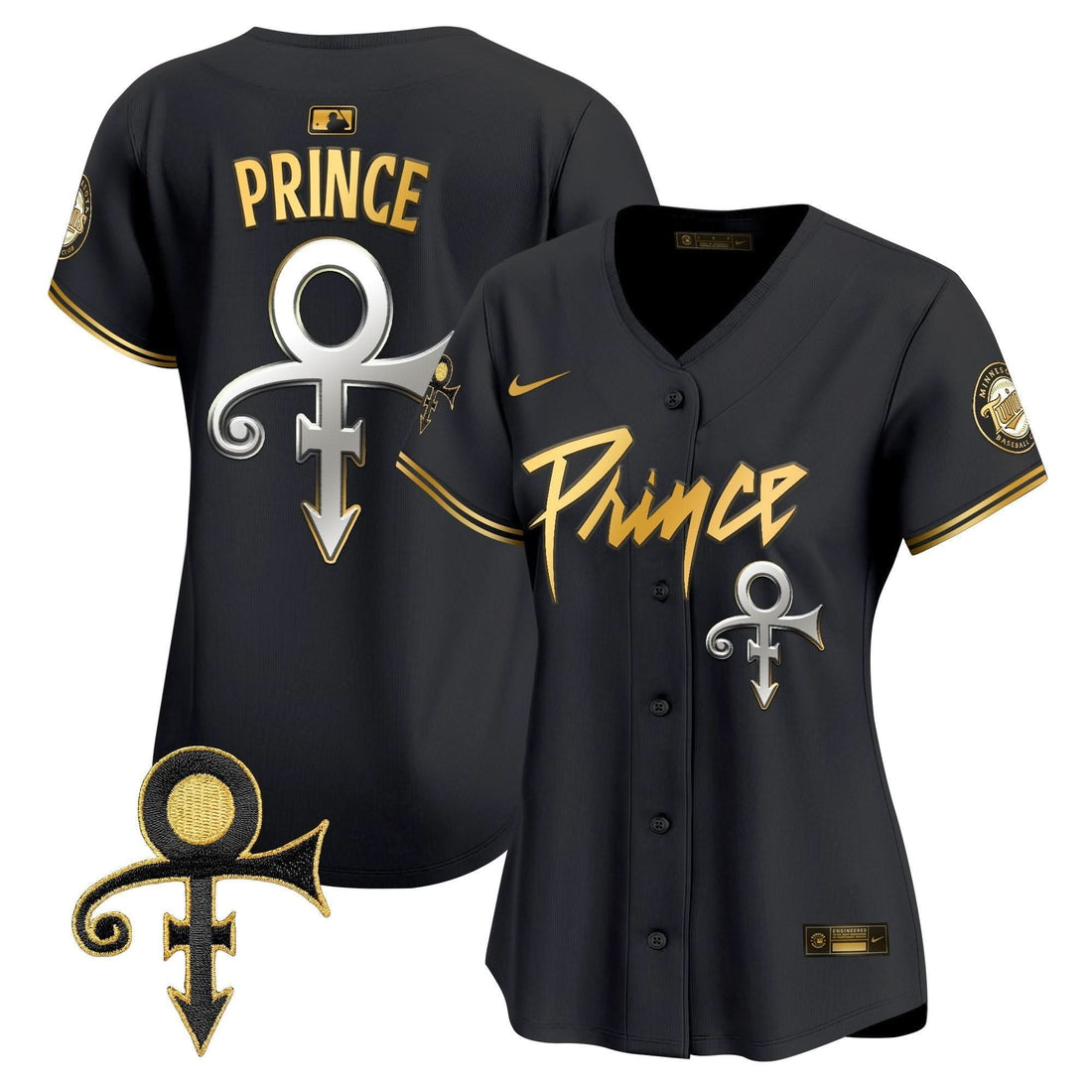 WoMinnesota Twins Prince Patch Vapor Premier Limited Jersey V4 - Stitched-Cuztomshoes