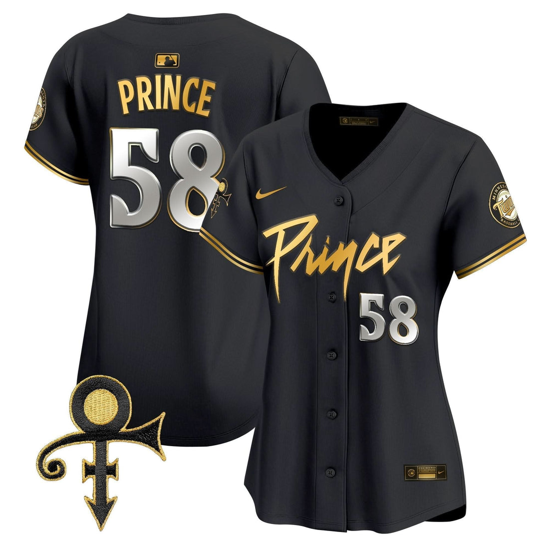 WoMinnesota Twins Prince Patch Vapor Premier Limited Jersey V4 - Stitched-Cuztomshoes