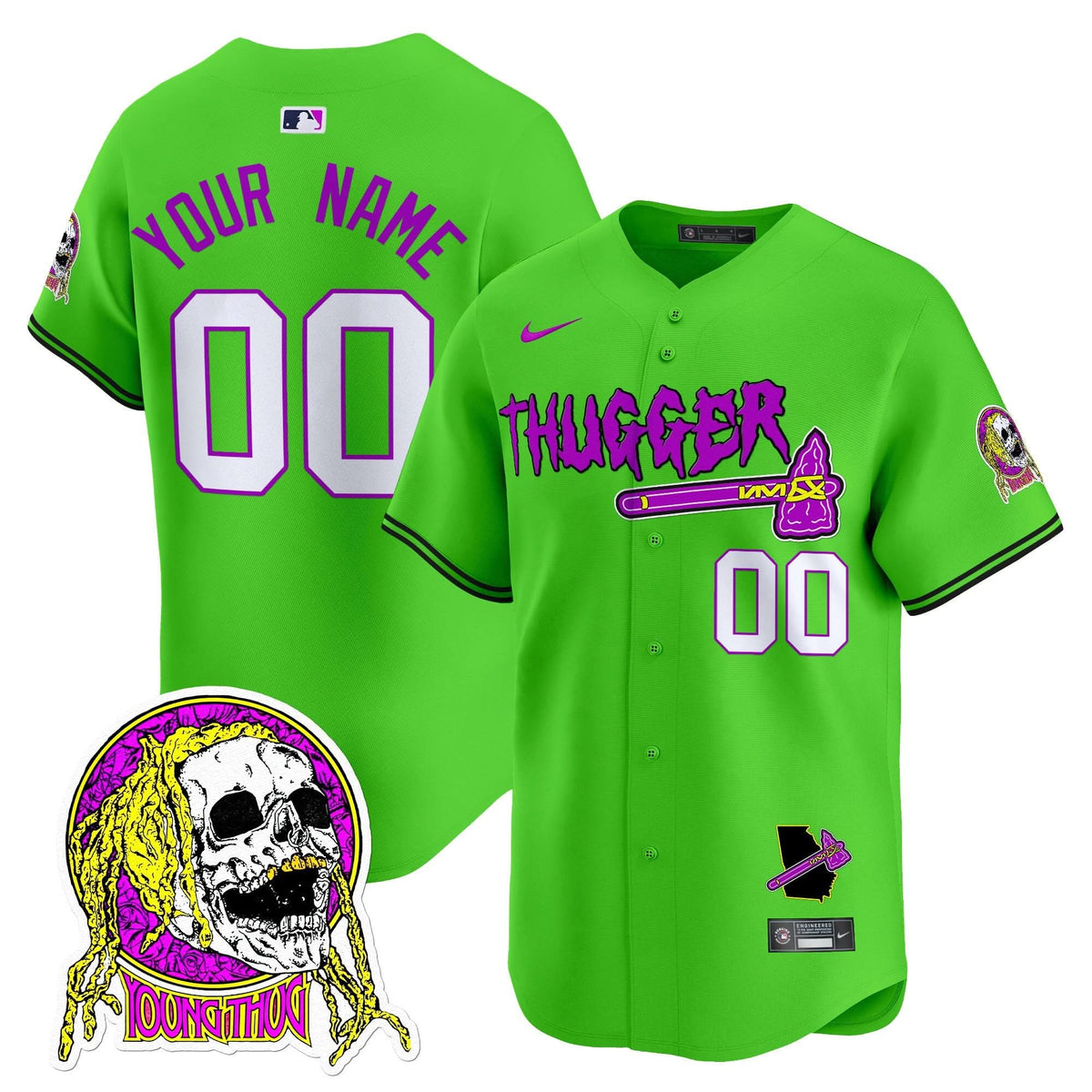 Atlanta Braves Young Thug Vapor Premier Limited Custom Jersey - Stitched