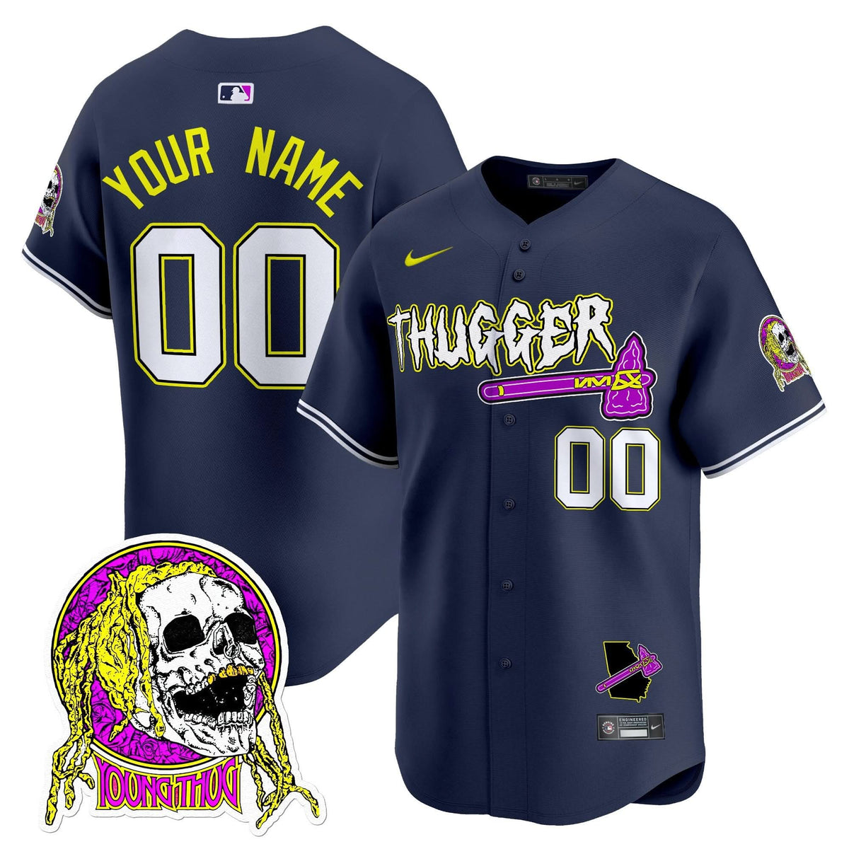 Atlanta Braves Young Thug Vapor Premier Limited Custom Jersey - Stitched