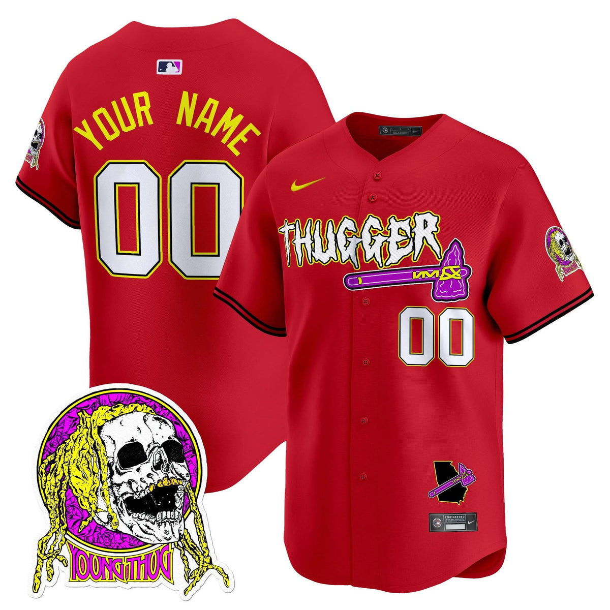 Atlanta Braves Young Thug Vapor Premier Limited Custom Jersey - Stitched