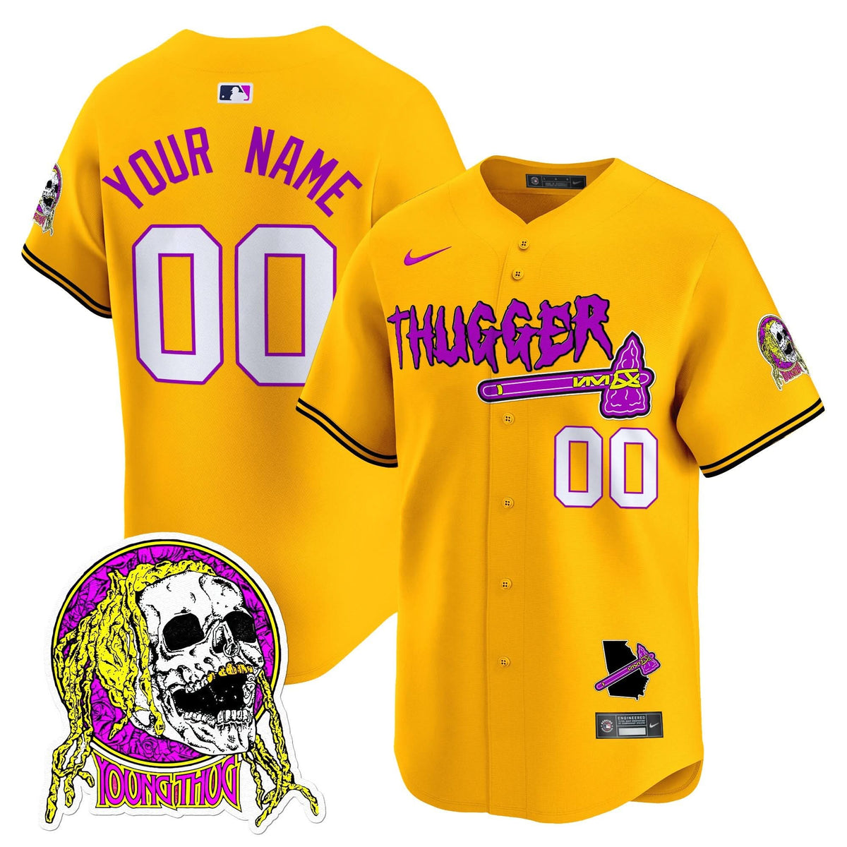 Atlanta Braves Young Thug Vapor Premier Limited Custom Jersey - Stitched