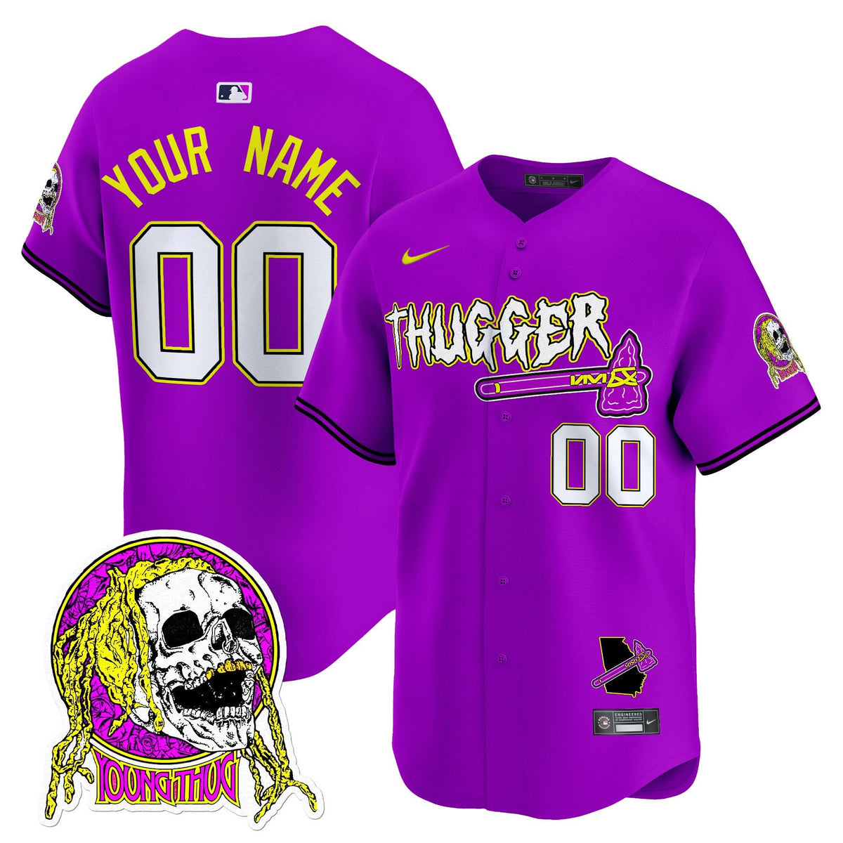 Atlanta Braves Young Thug Vapor Premier Limited Custom Jersey - Stitched