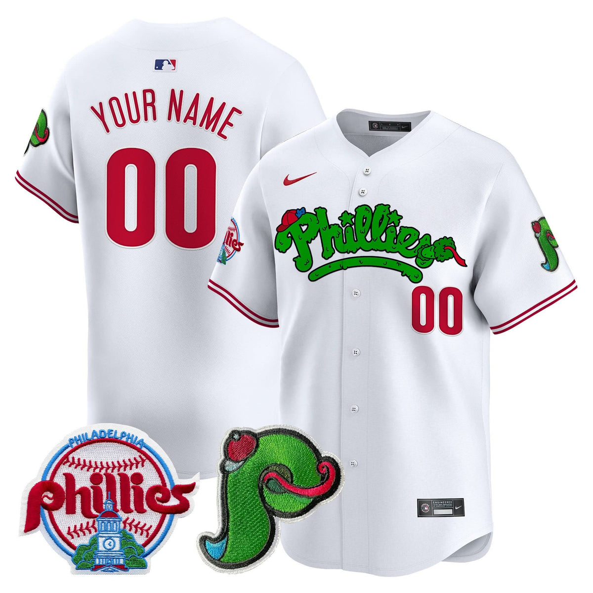 Philadelphia Phillies Phanatic Patch Vapor Premier Limited Custom Jersey V4 - Stitched