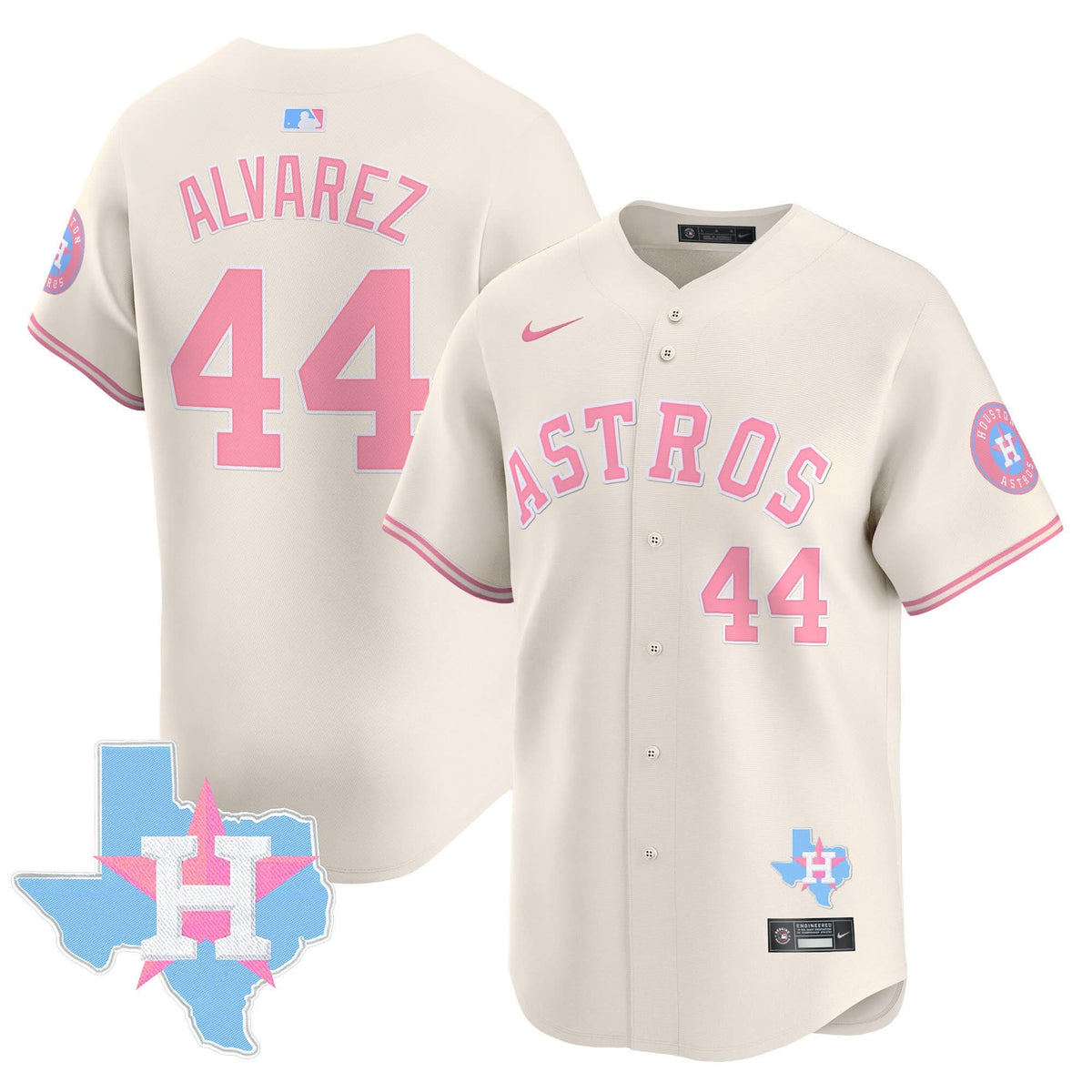 Houston Astros Bubblegum Pink Vapor Premier Limited Jersey - Stitched-Cuztomshoes