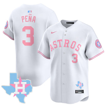 Houston Astros Bubblegum Pink Vapor Premier Limited Jersey - Stitched-Cuztomshoes