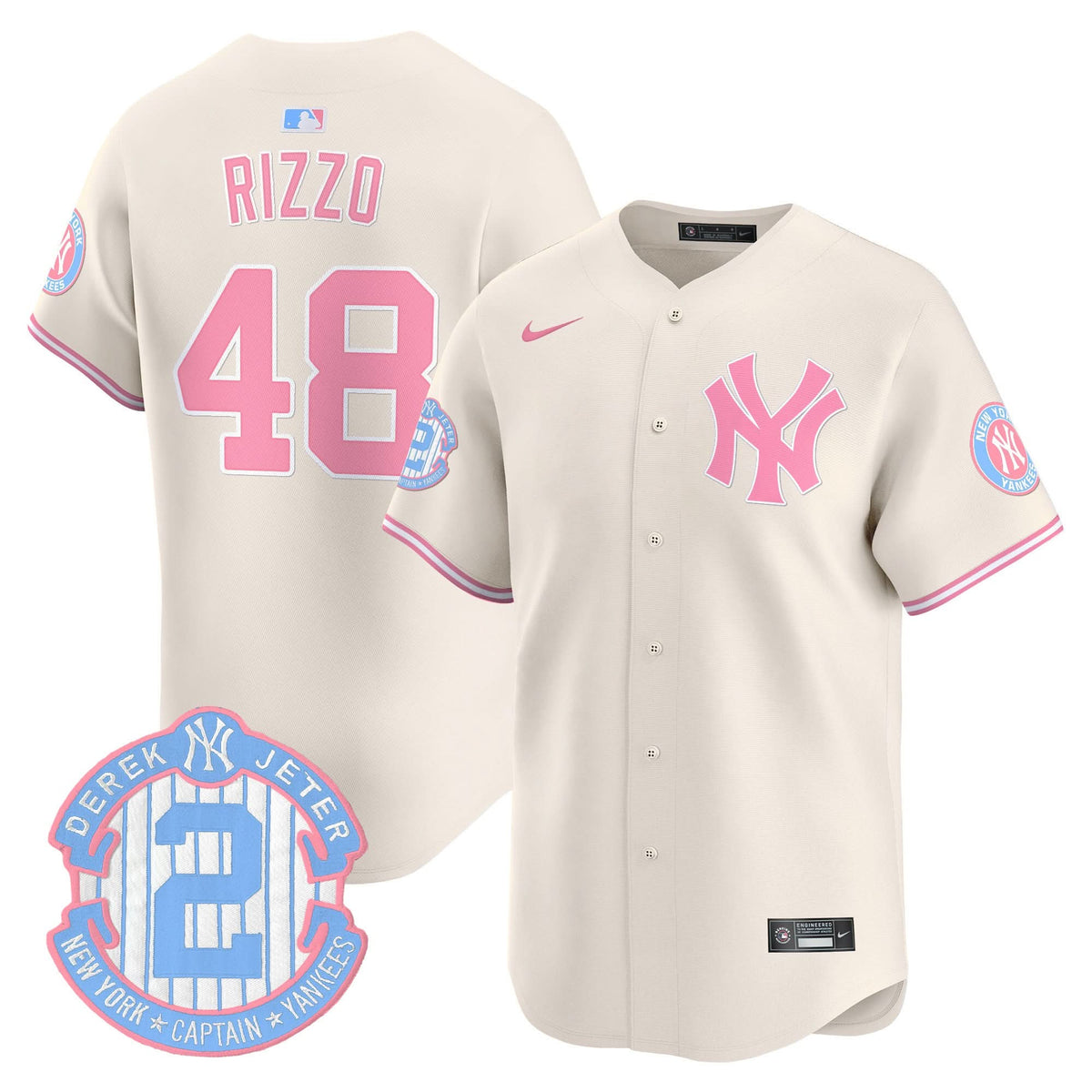 New York Yankees Bubblegum Pink Vapor Premier Limited Jersey - Stitched