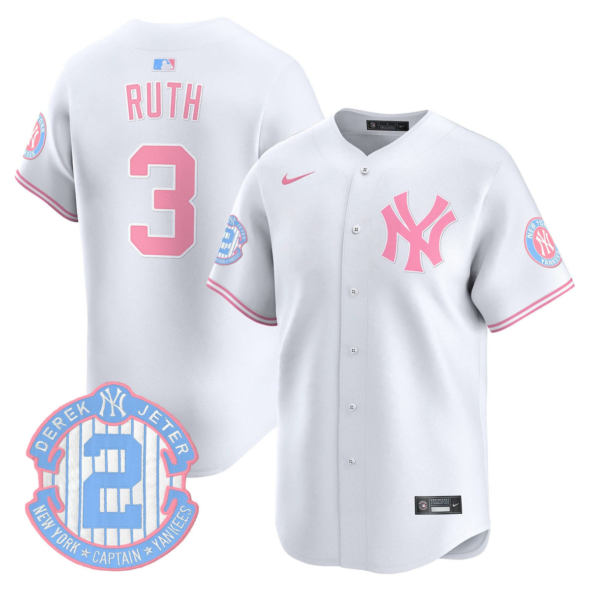 New York Yankees Bubblegum Pink Vapor Premier Limited Jersey - Stitched