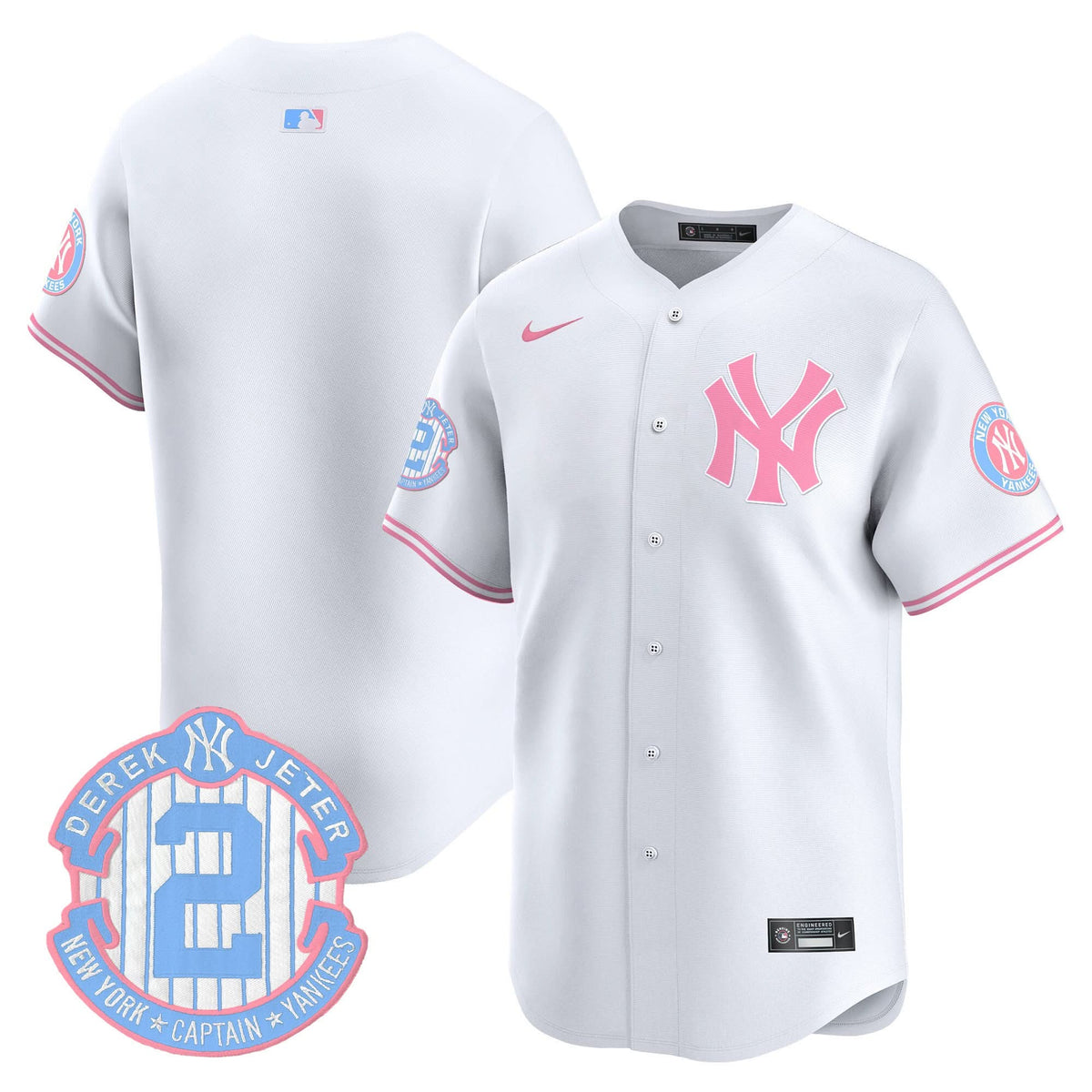 New York Yankees Bubblegum Pink Vapor Premier Limited Jersey - Stitched